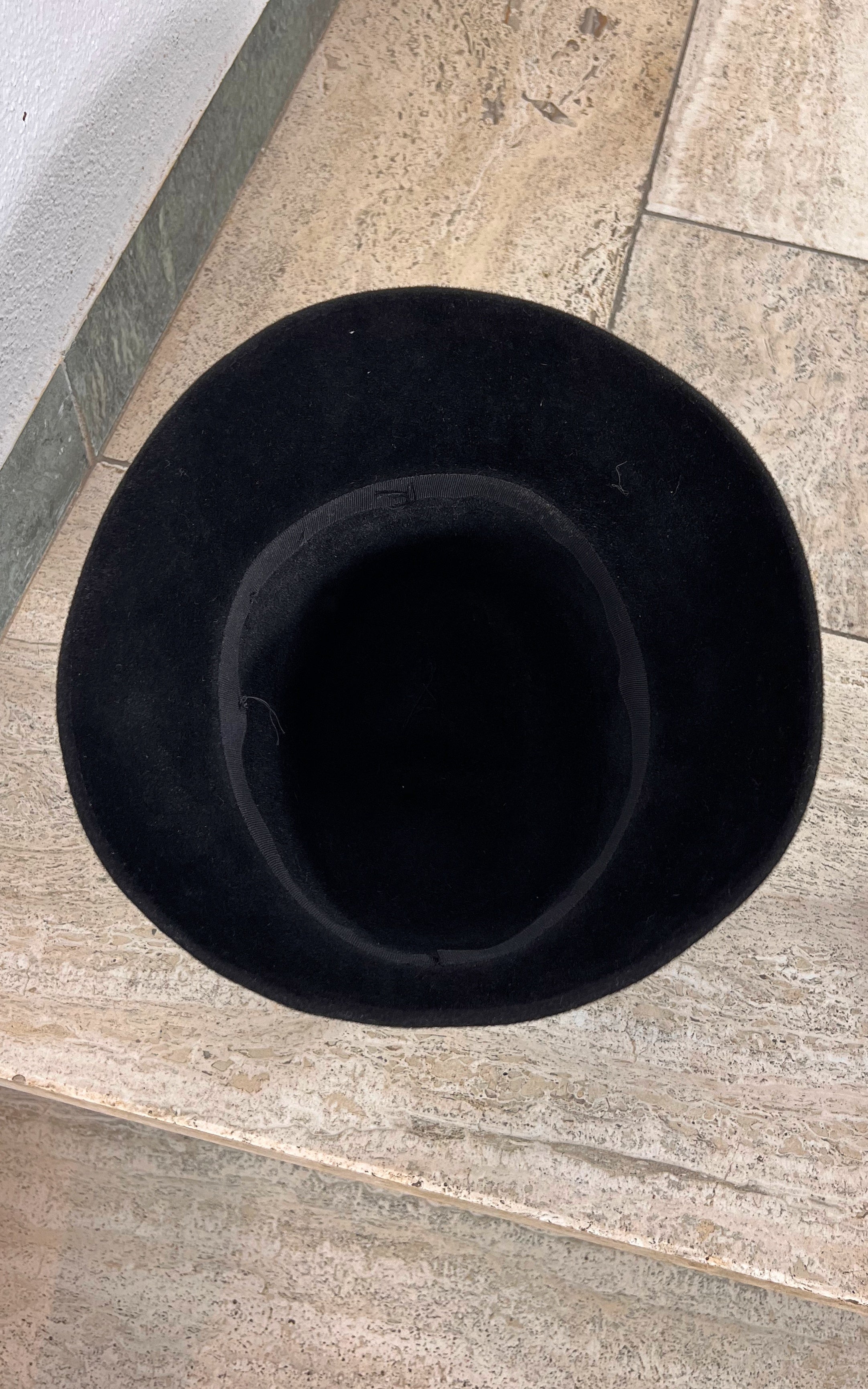 Vintage 70s Black Floppy Hat