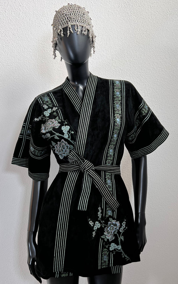 Vintage 70s Roberto Cavalli Suede Kimono Jacket