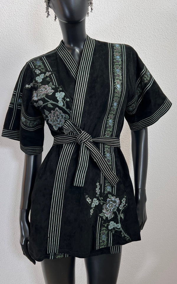Vintage 70s Roberto Cavalli Suede Kimono Jacket