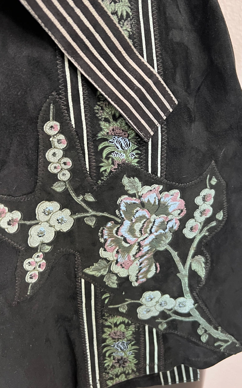 Vintage 70s Roberto Cavalli Suede Kimono Jacket