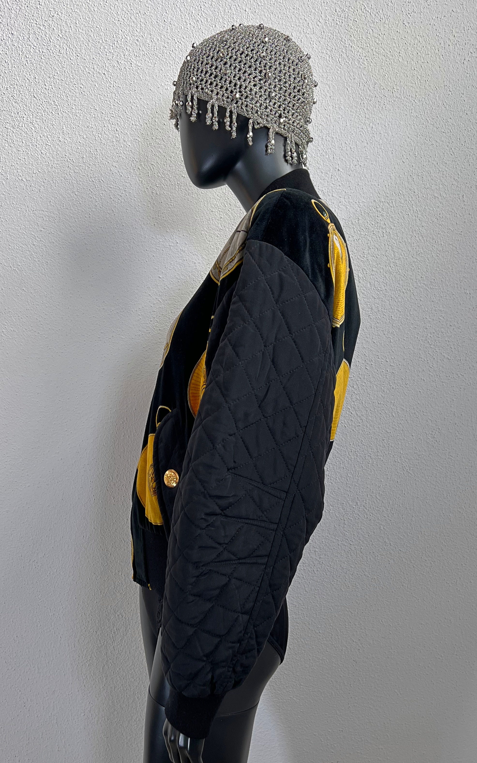 Vintage 80s Escada Velvet Bomber Jacket