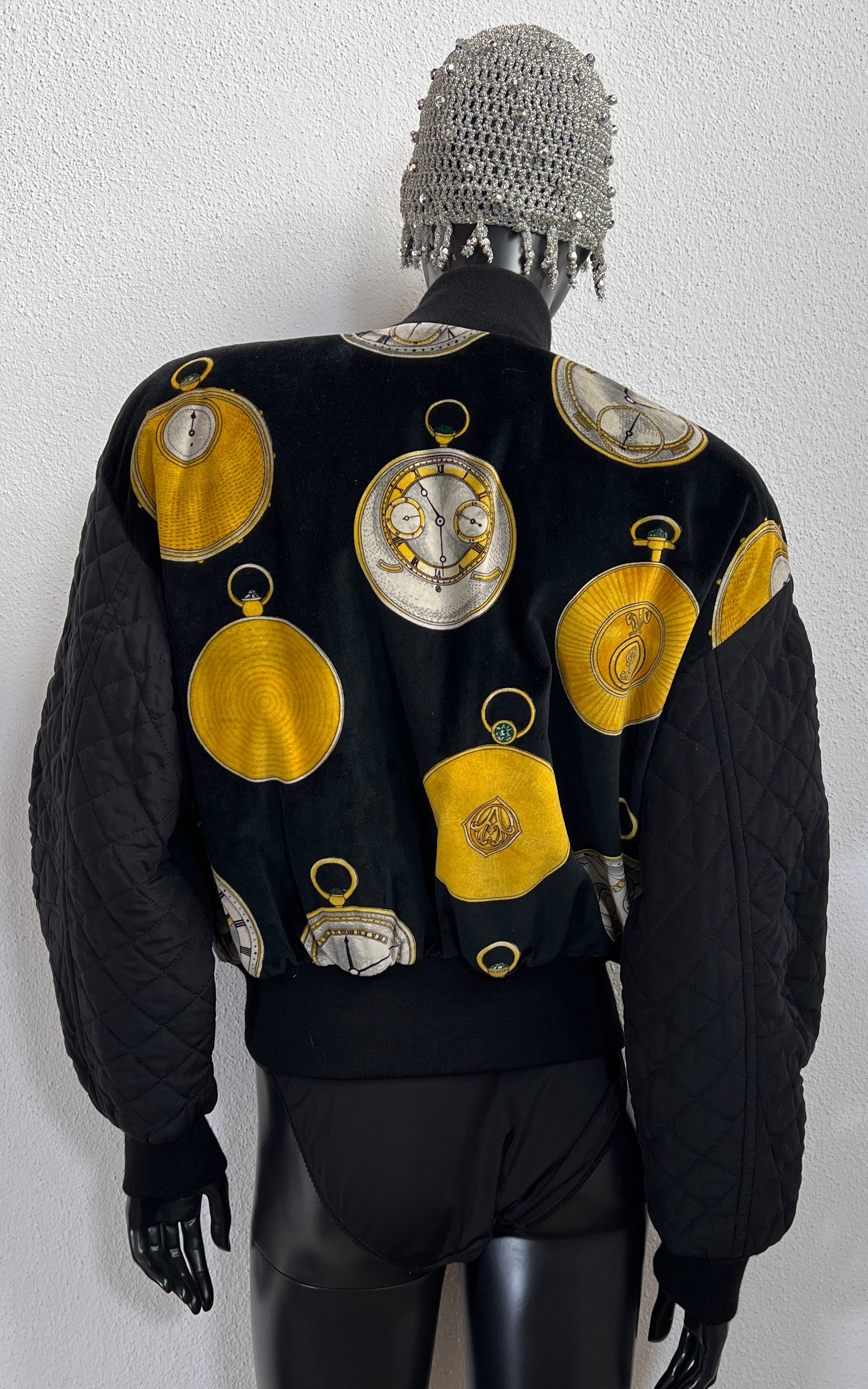 Vintage 80s Escada Velvet Bomber Jacket