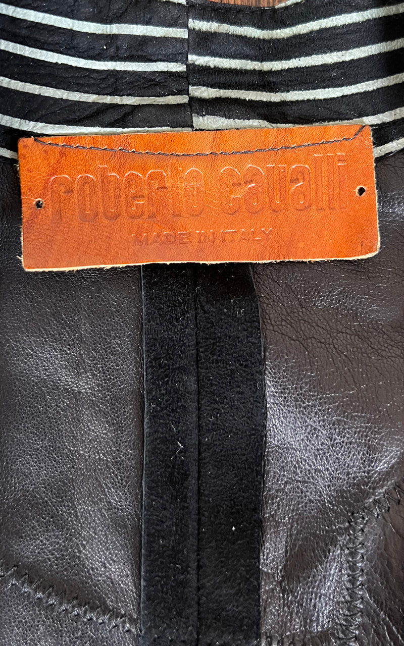 Vintage 70s Roberto Cavalli Suede Kimono Jacket