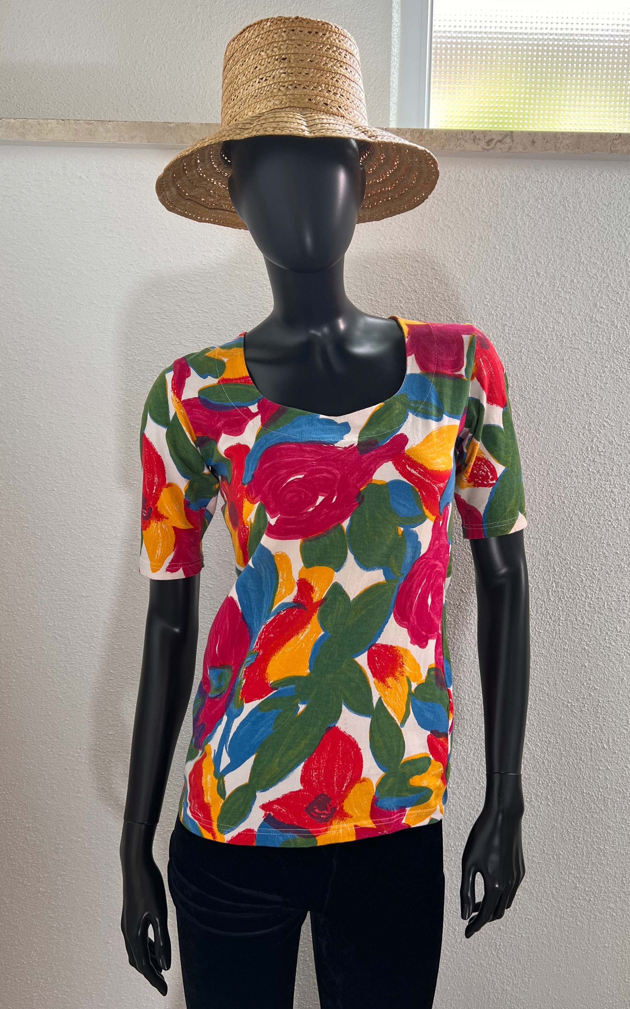 Top a fiori vintage anni '90
