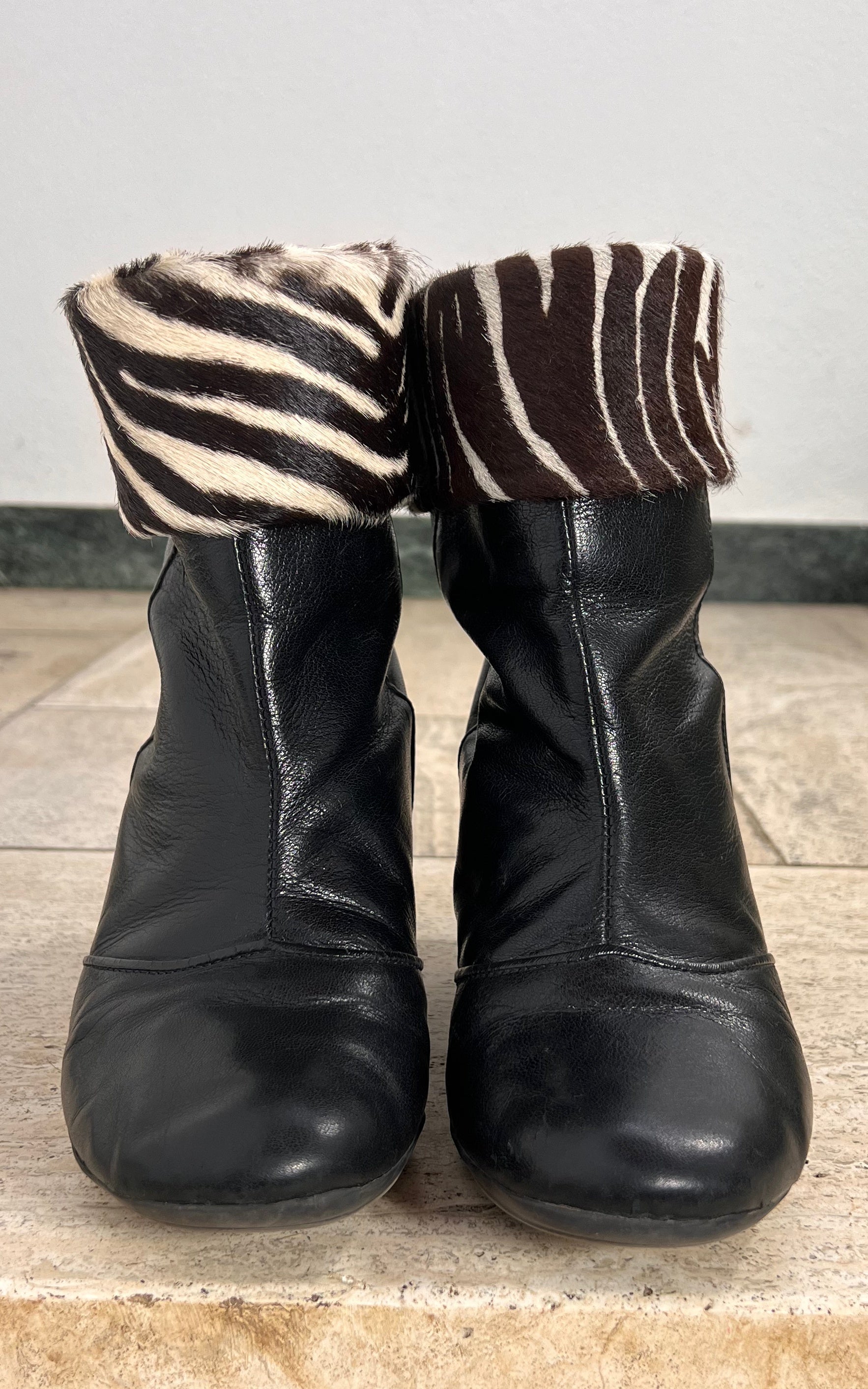 Y2K Fly London Zebra Boots 40