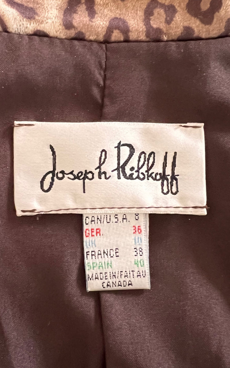 Vintage Joseph Ribkoff Leopard Trenchcoat Satin