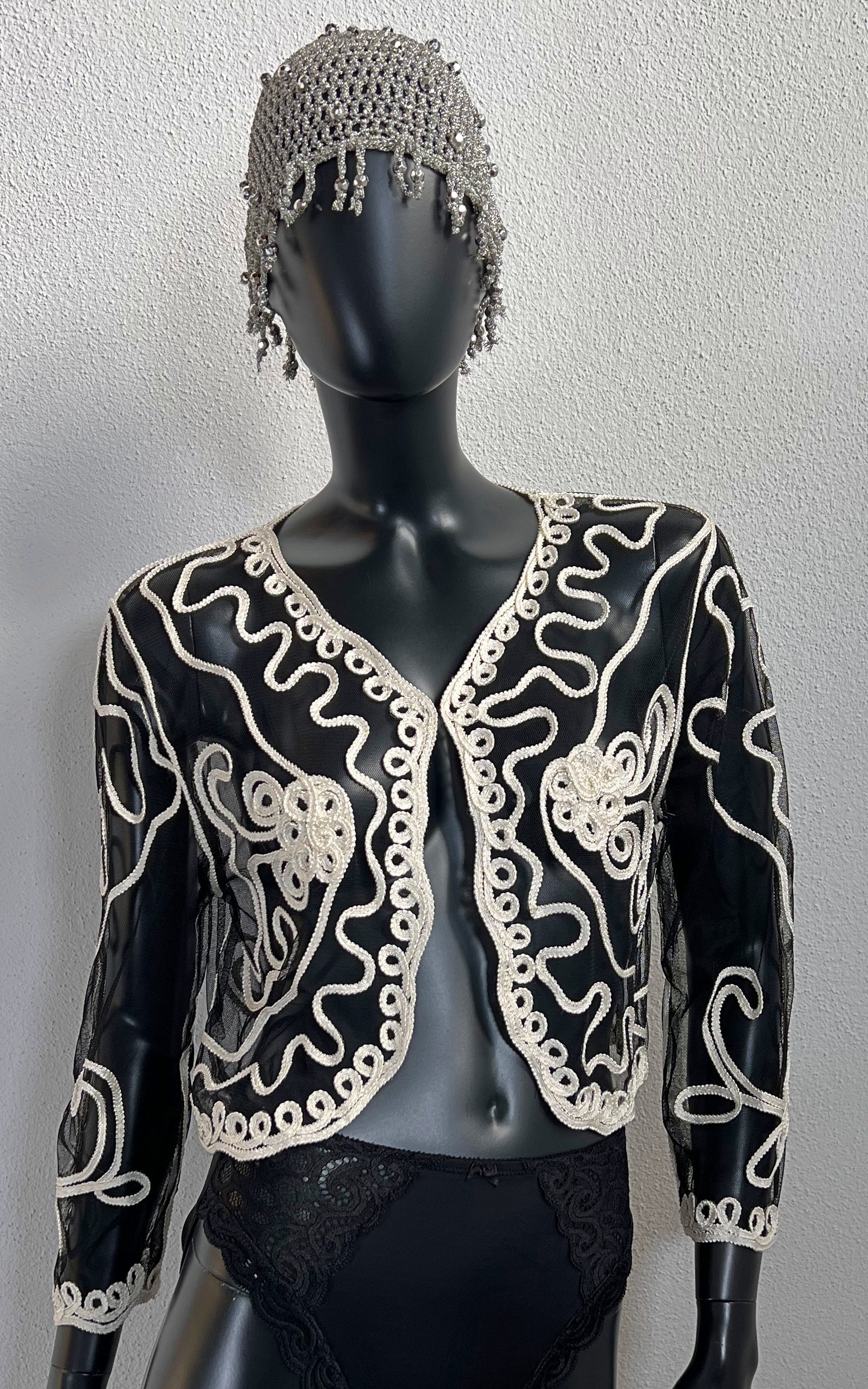 Vintage 90s Mesh Bolero Jacket