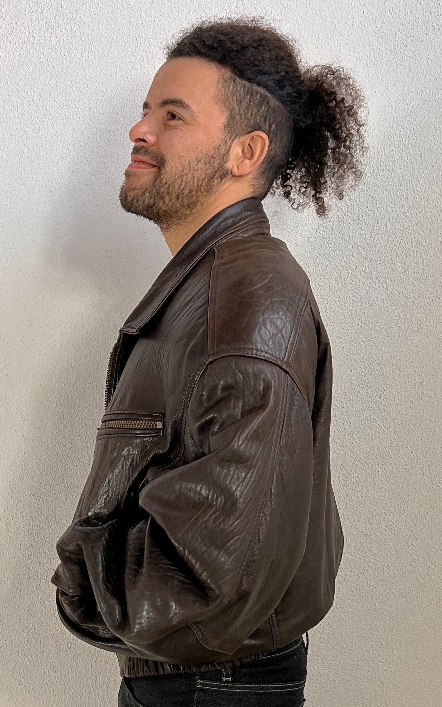 Vintage 90s MENS Paganini Leather Bomber Jacket