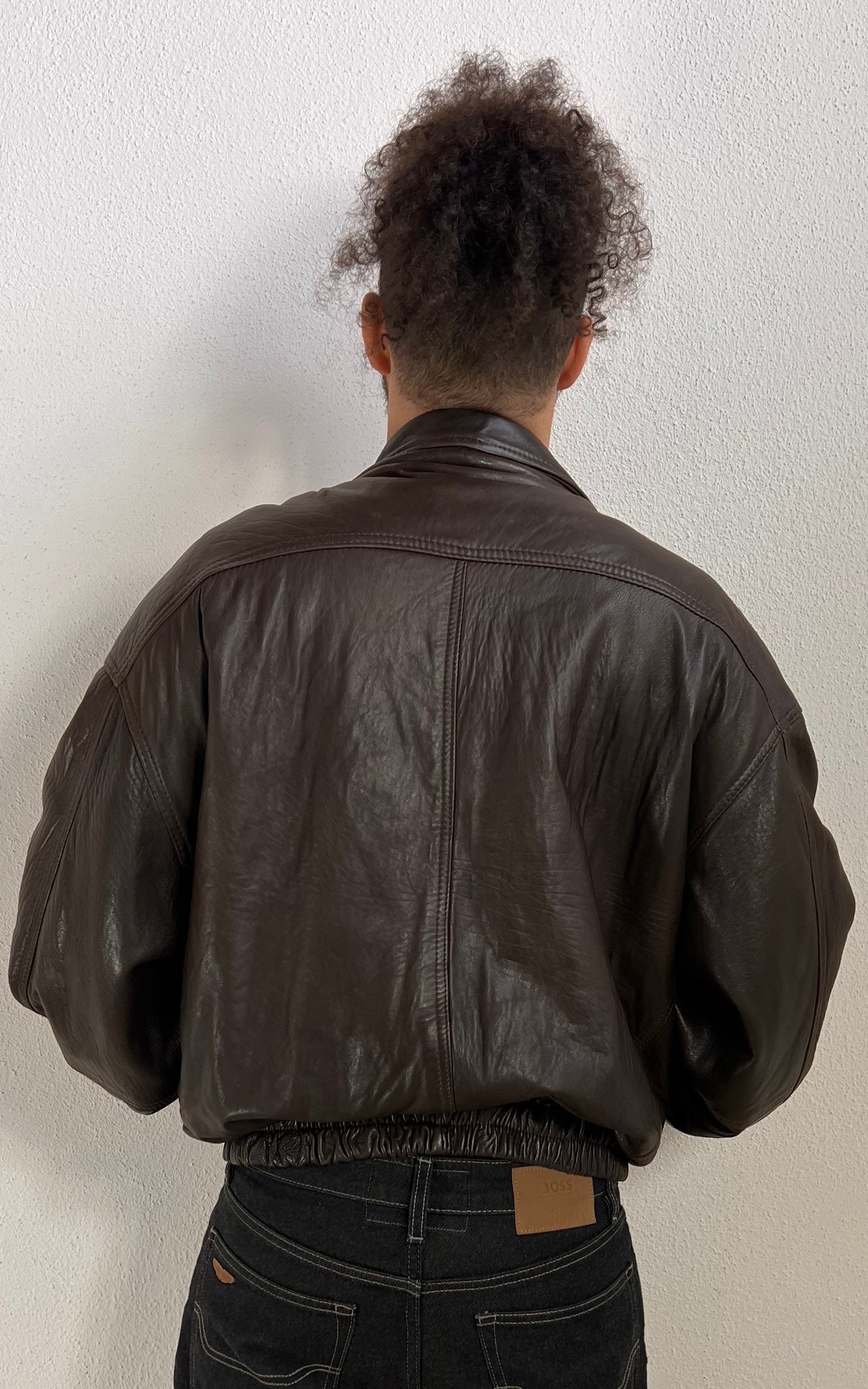 Vintage 90s MENS Paganini Leather Bomber Jacket