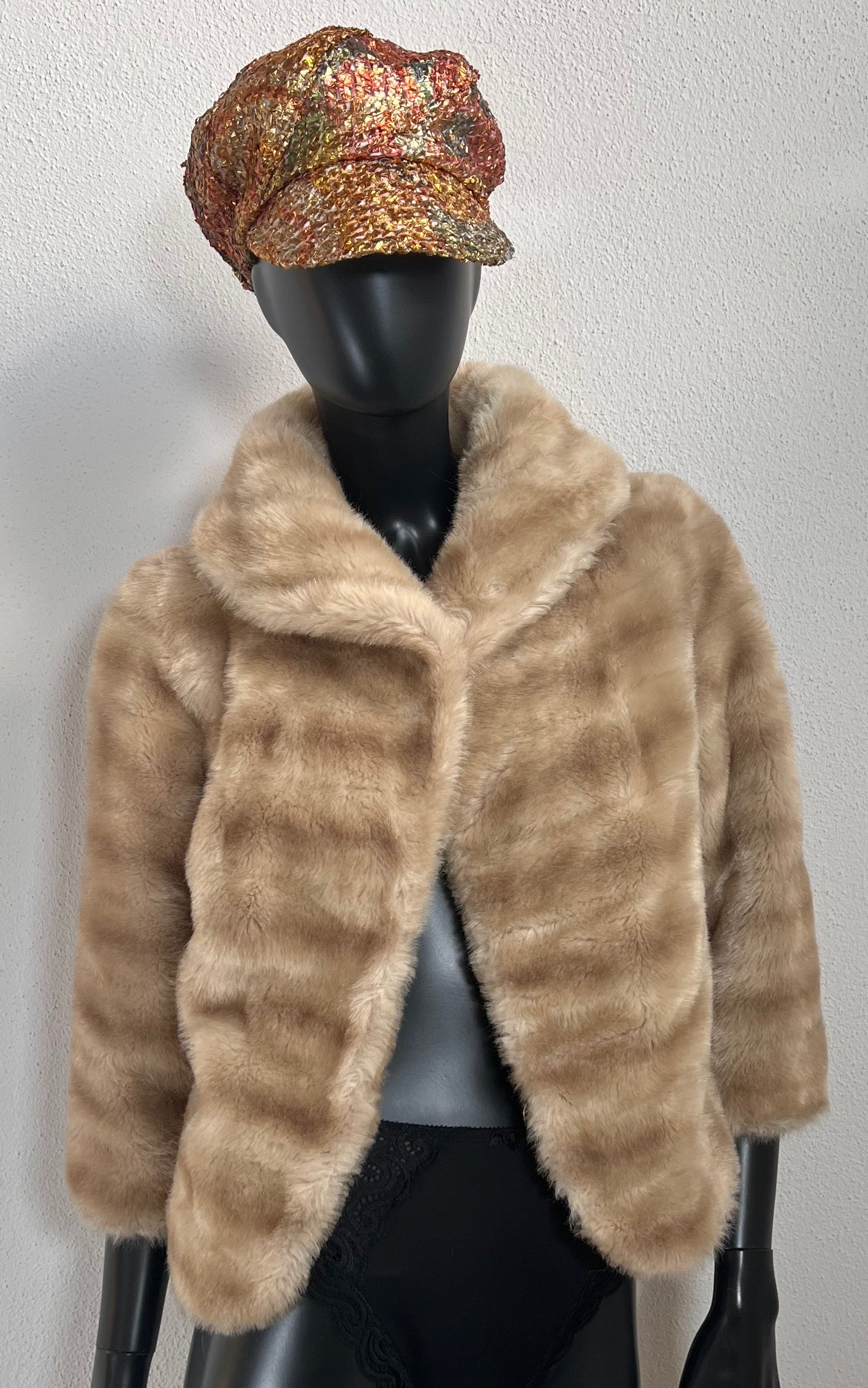 Giacca vintage in finto visone anni '60