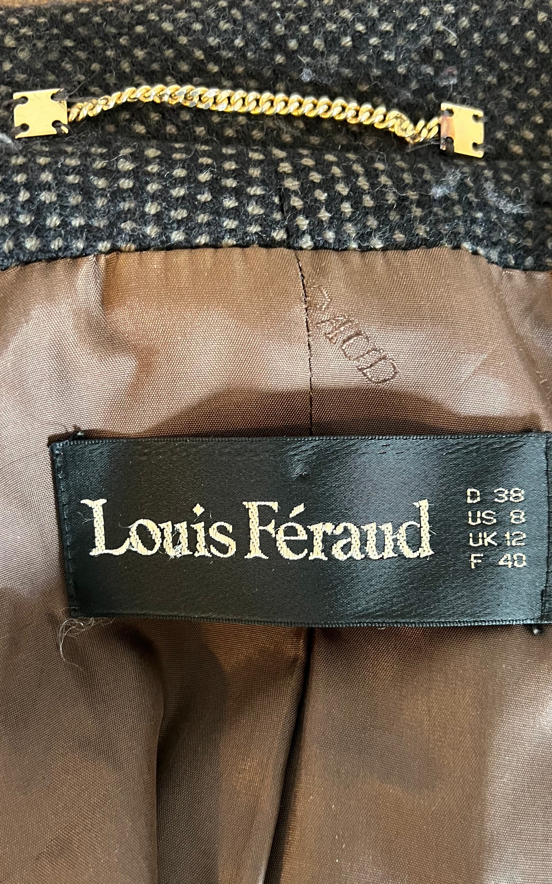 Vintage Louis Feraud Tartan Wool Coat