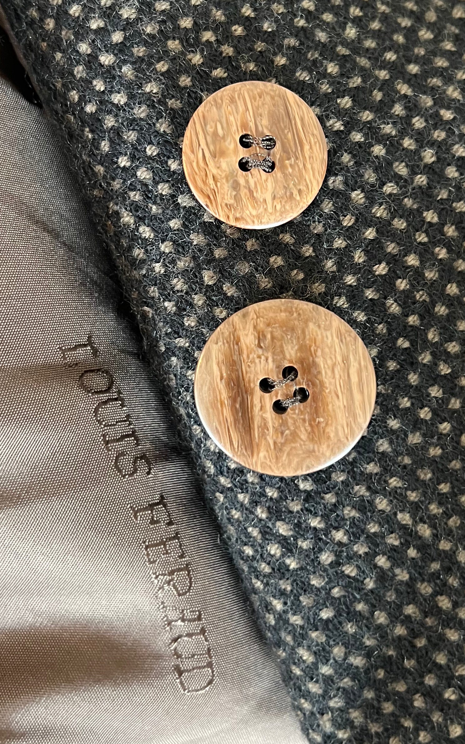 Vintage Louis Feraud Tartan Wool Coat