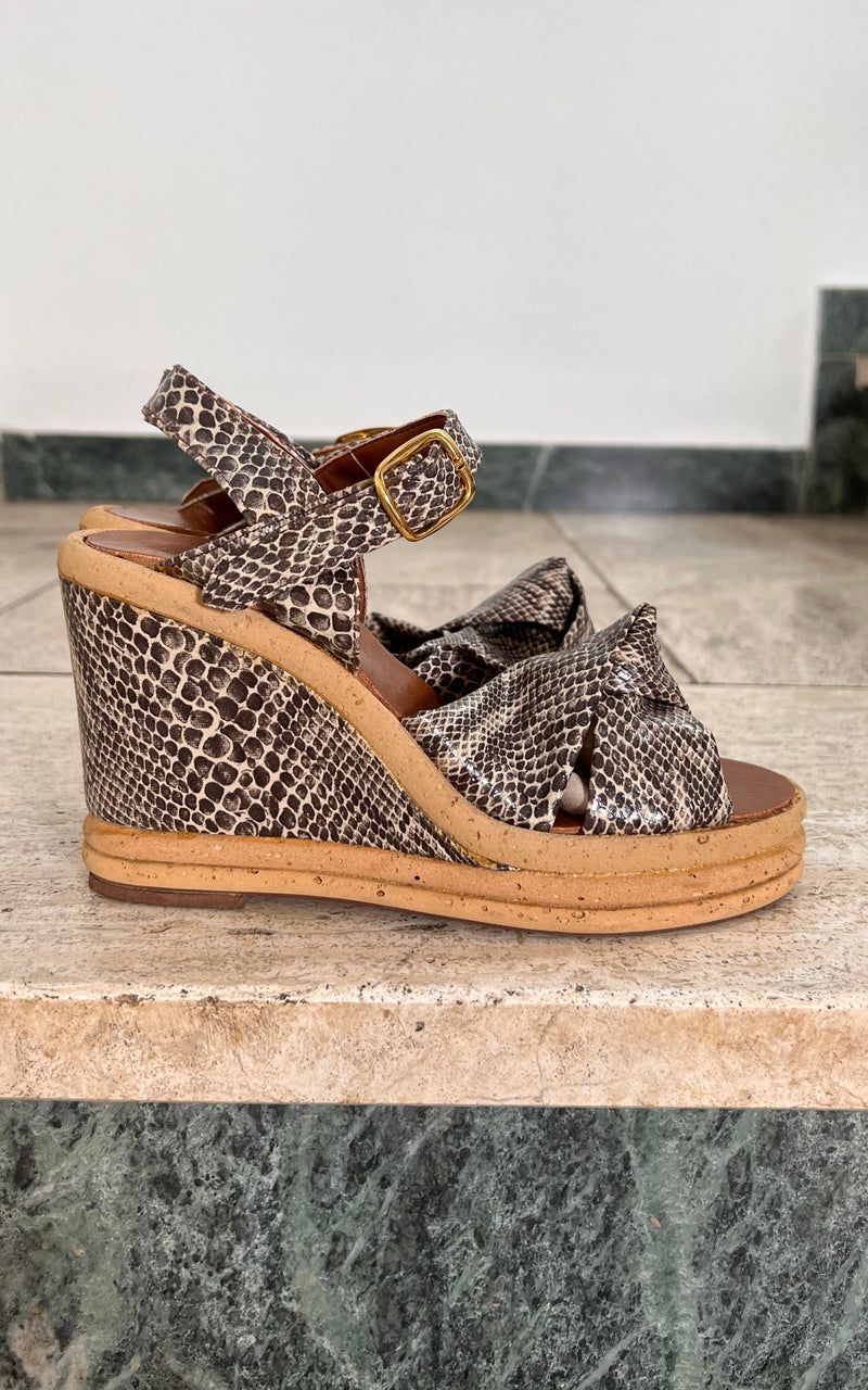 Vintage 70s Deadstock Cork Wedges 36