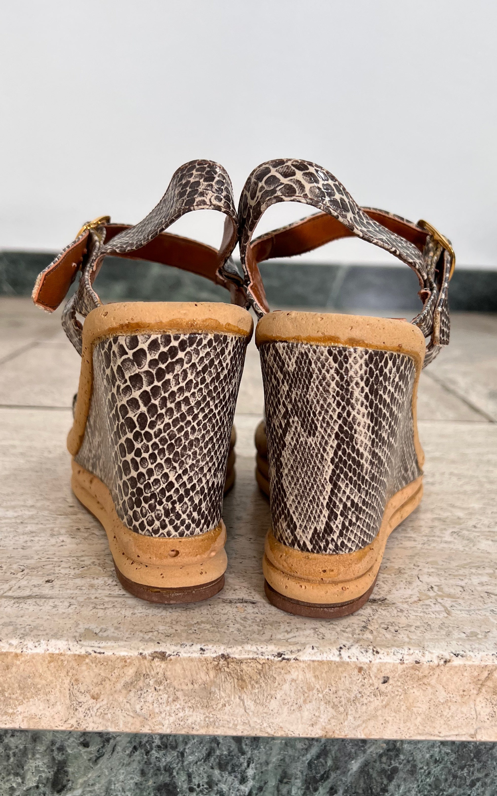 Vintage 70s Deadstock Cork Wedges 36