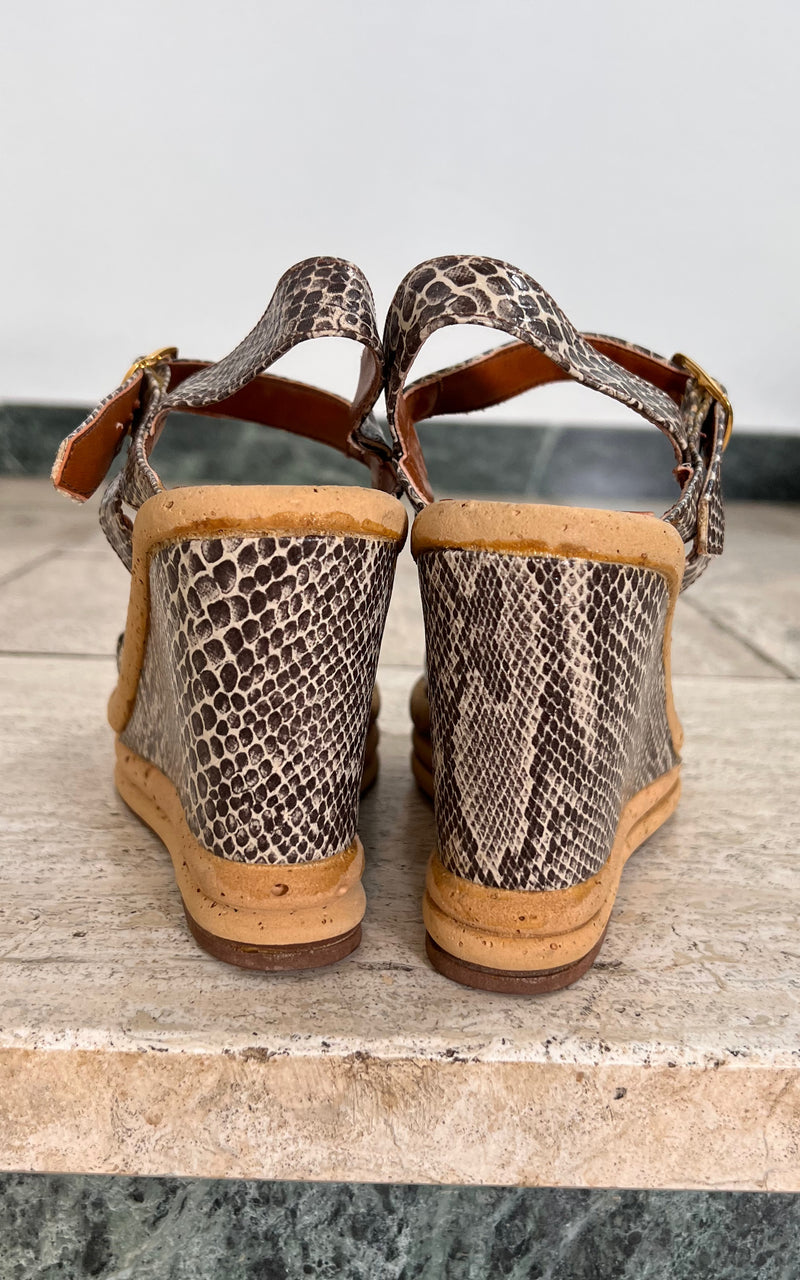 Vintage 70s Deadstock Cork Wedges 36