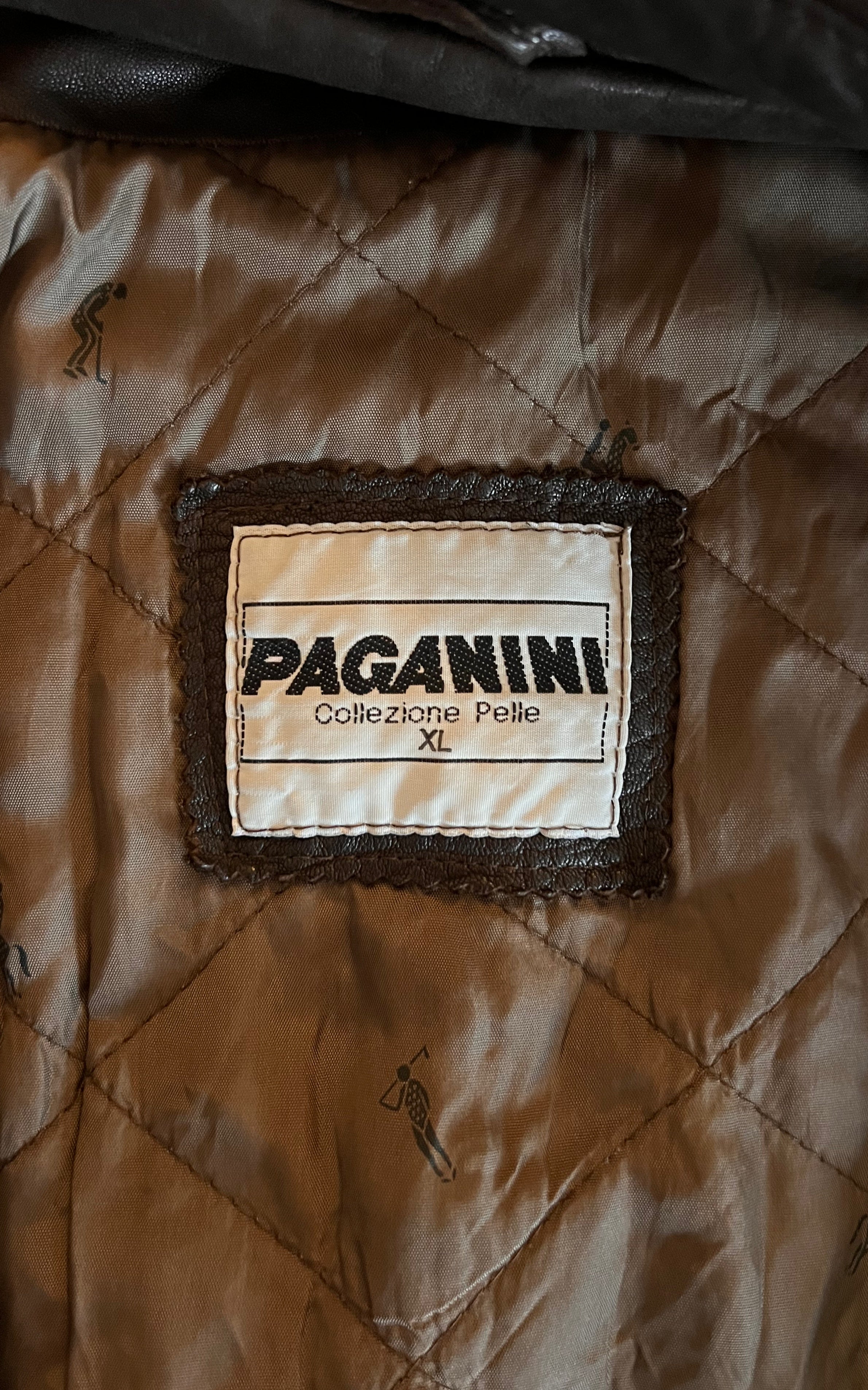 Vintage 90s MENS Paganini Leather Bomber Jacket