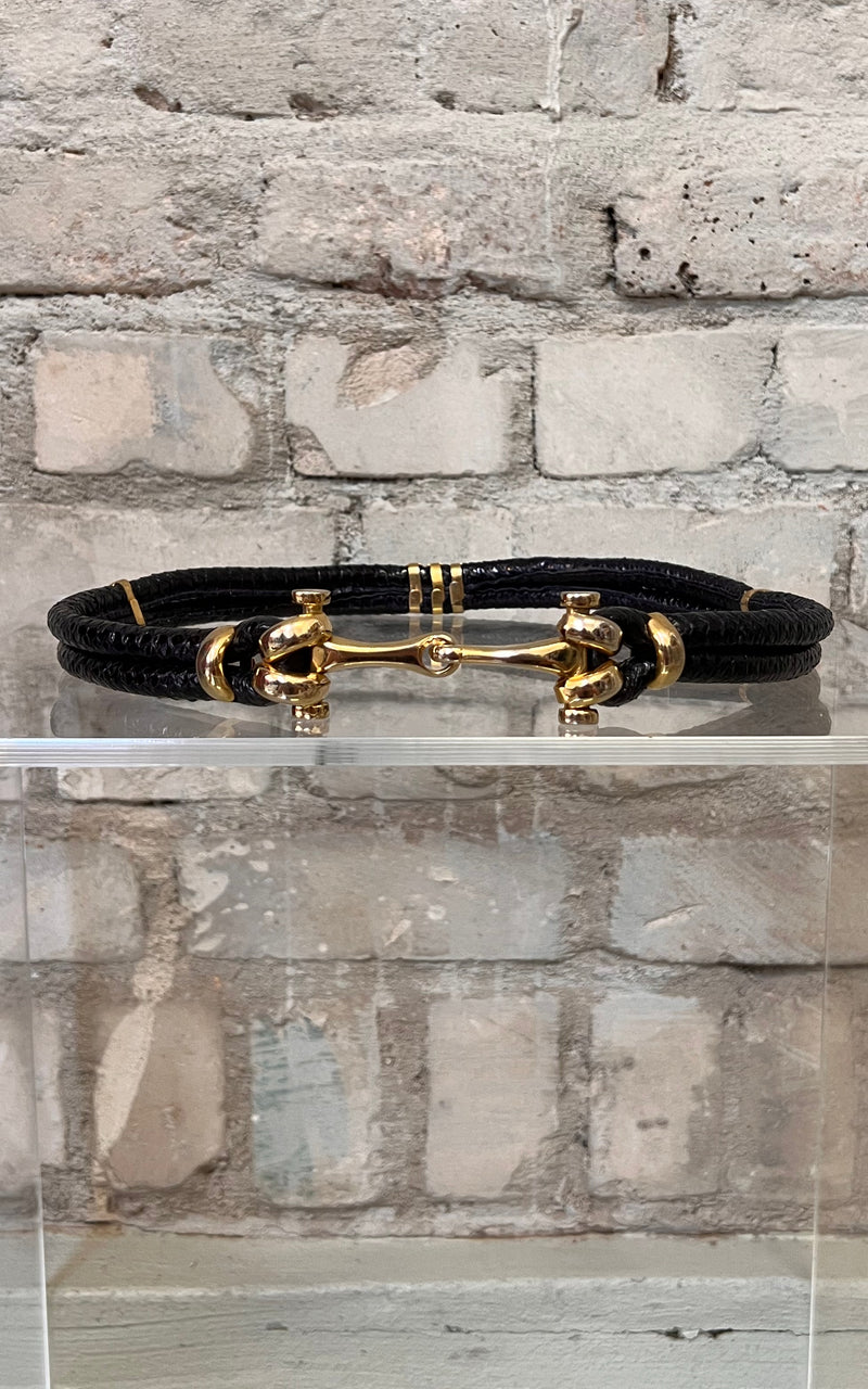 Vintage Horsebit Snakeskin Belt