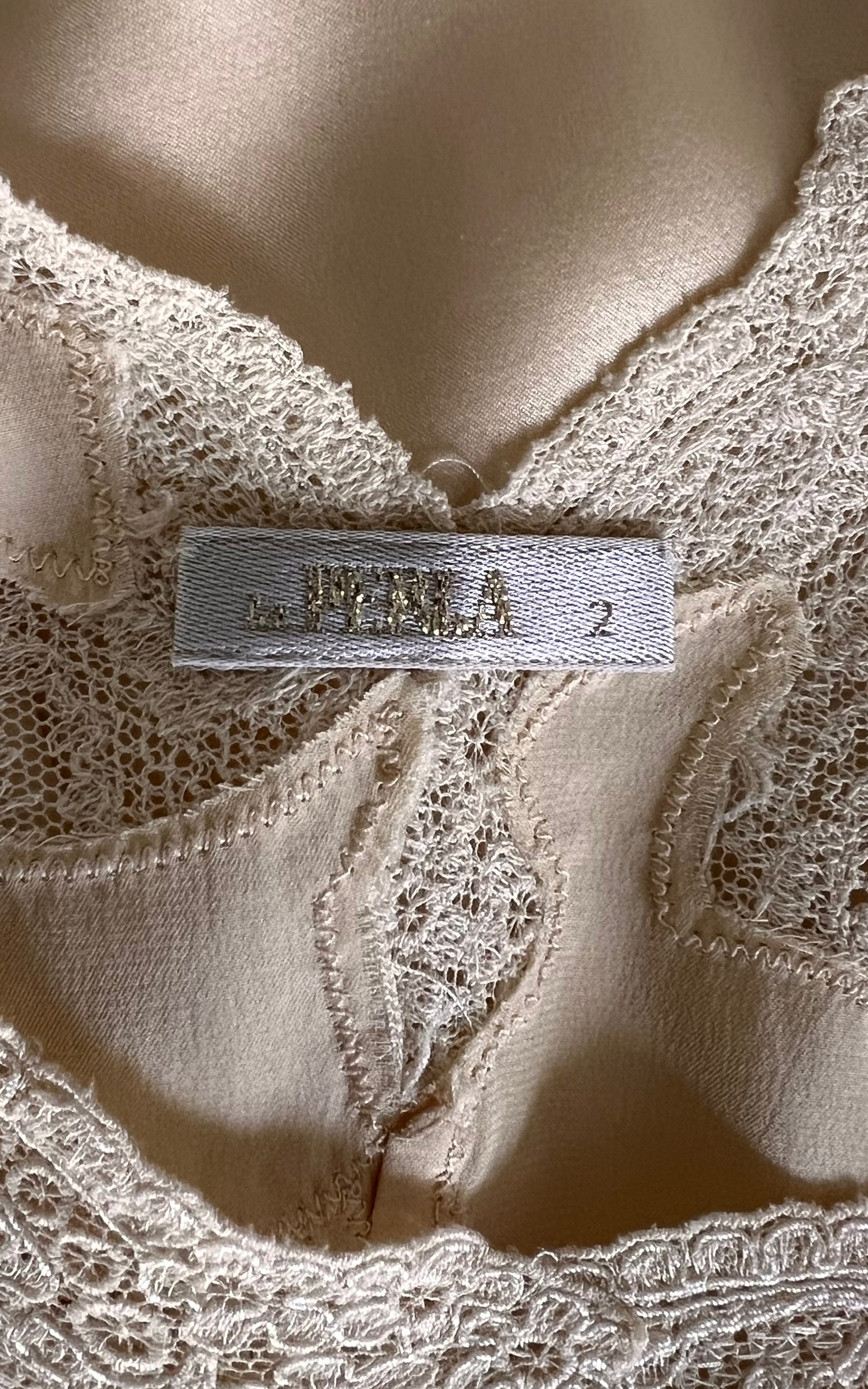 La Perla Ivory Silk Lace Maxi Dress