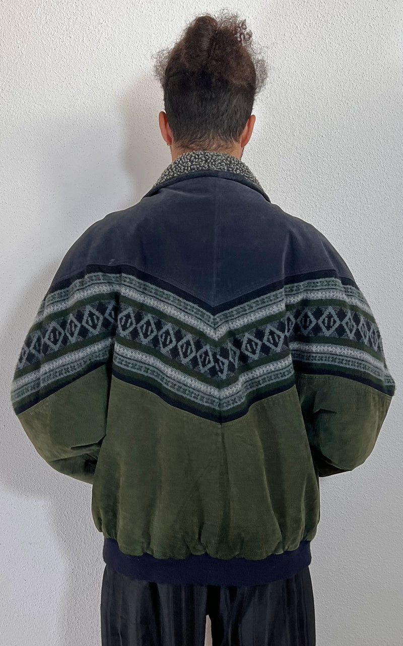 Vintage MENS Aztec Navajo Shearling Jacket