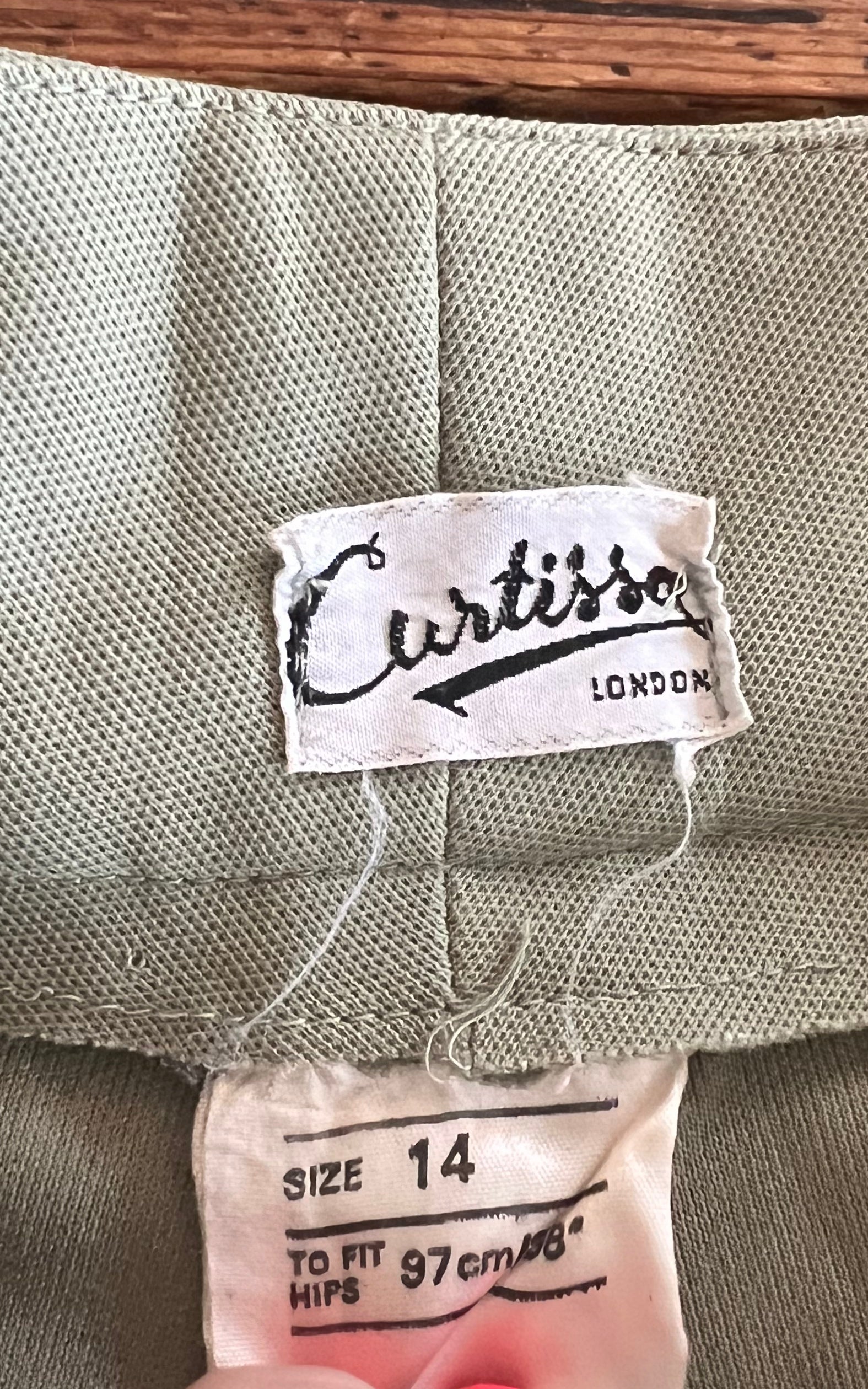 Pantaloni vintage Curtissa London Sage Flare anni '70