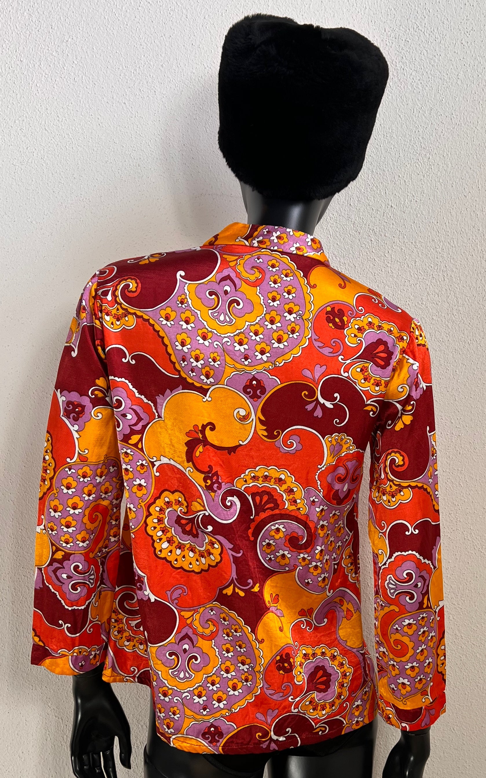 Vintage 70s Psychedelic Print Blouse