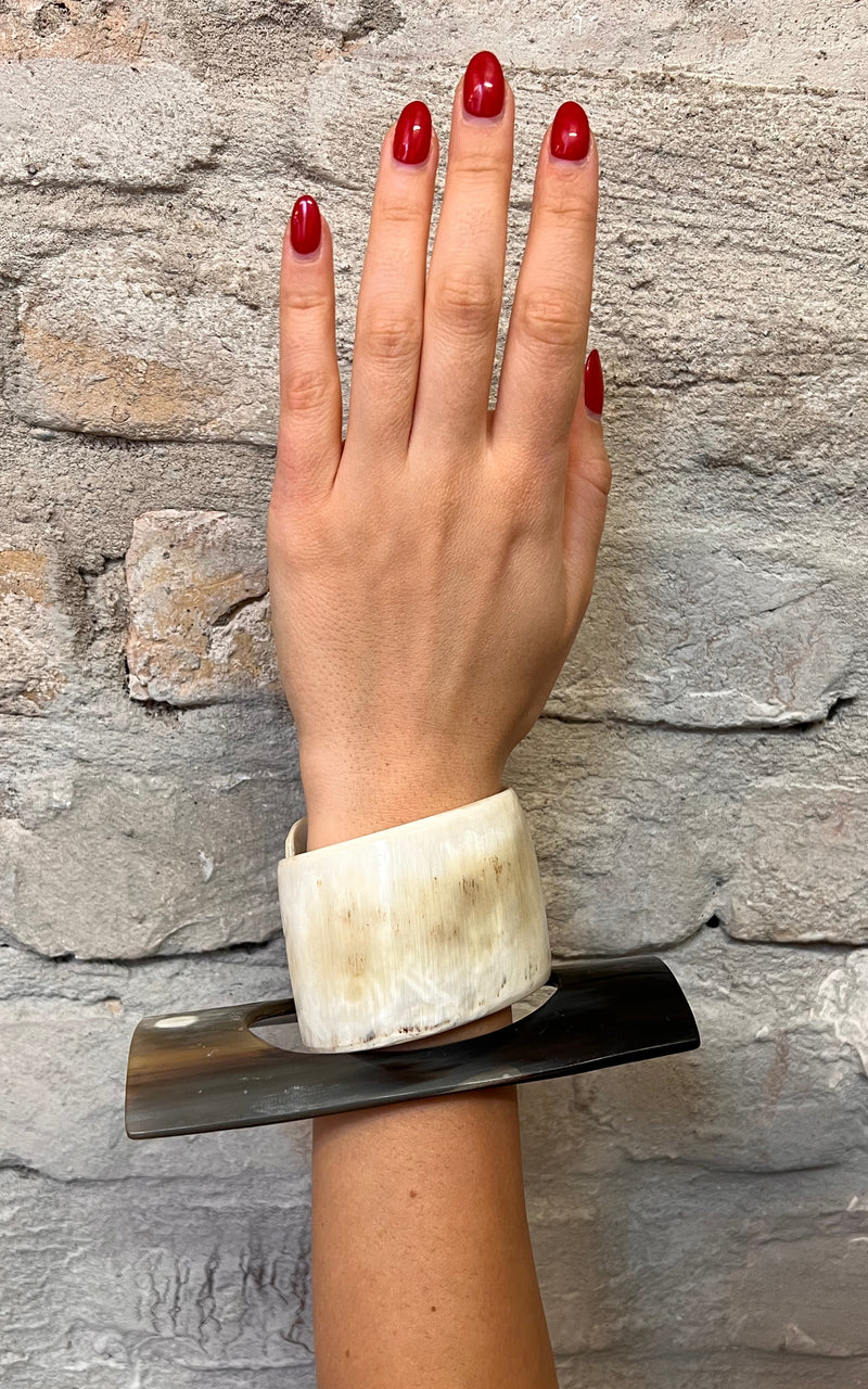 Vintage White Horn Arm Cuff
