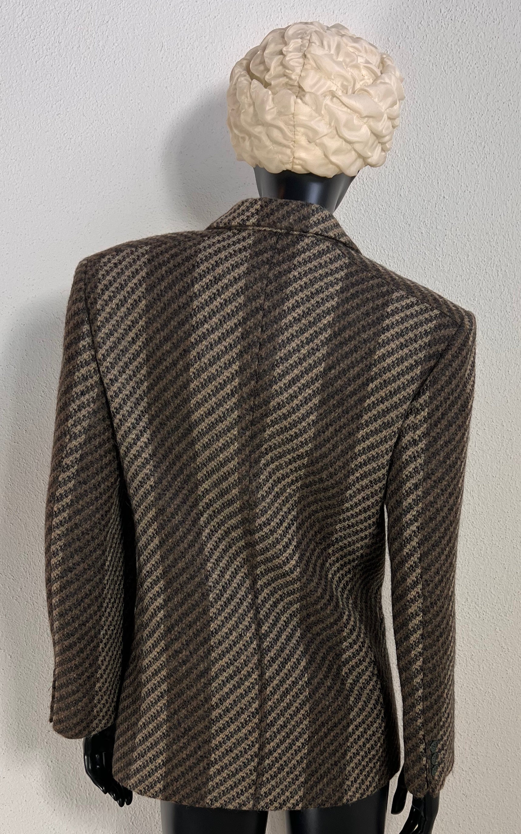 Vintage Giorgio Armani Wool and Alpaca Blend Striped Blazer