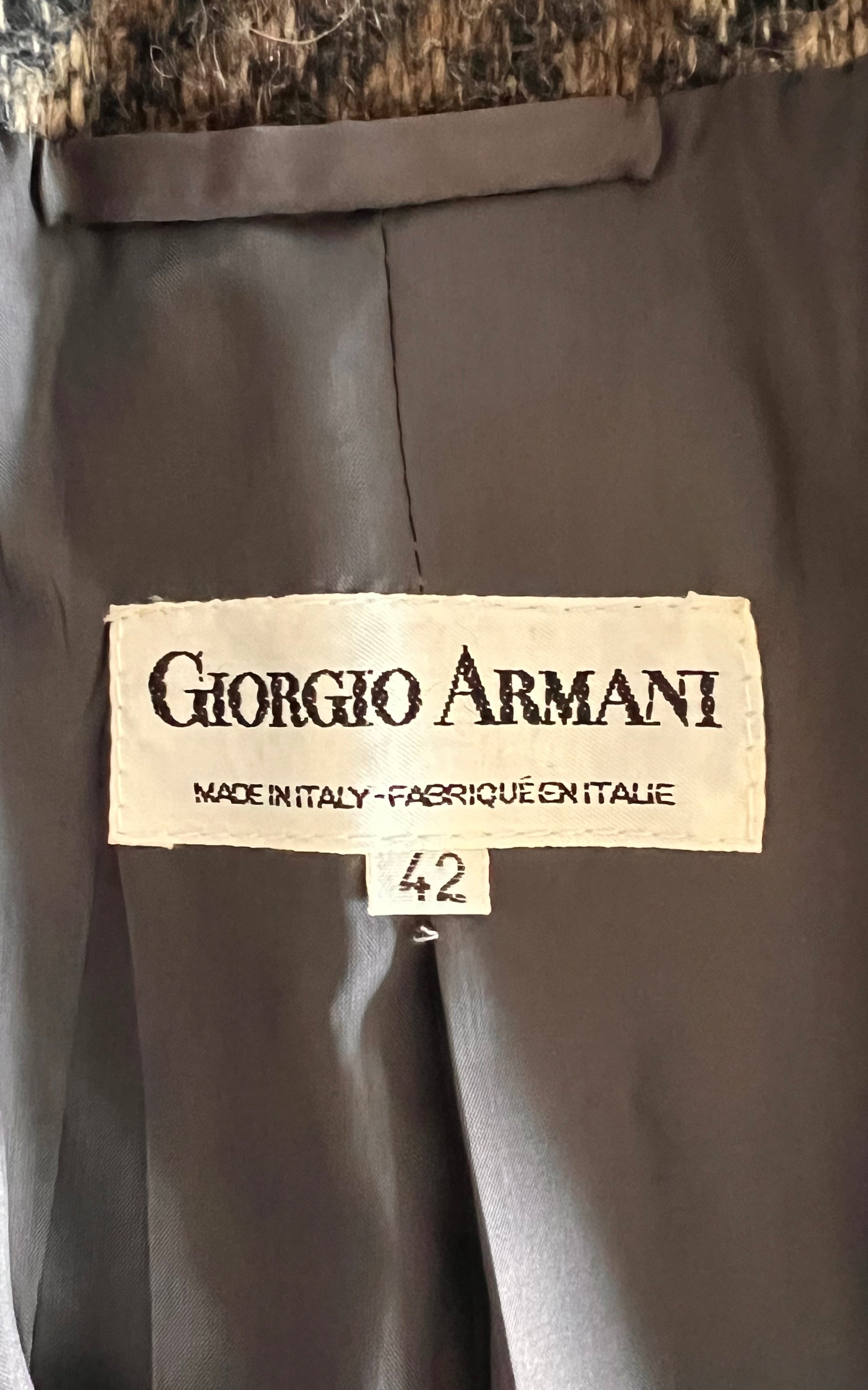 Vintage Giorgio Armani Wool and Alpaca Blend Striped Blazer