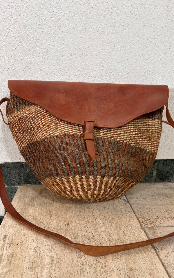 Vintage Large African Raffia Bag