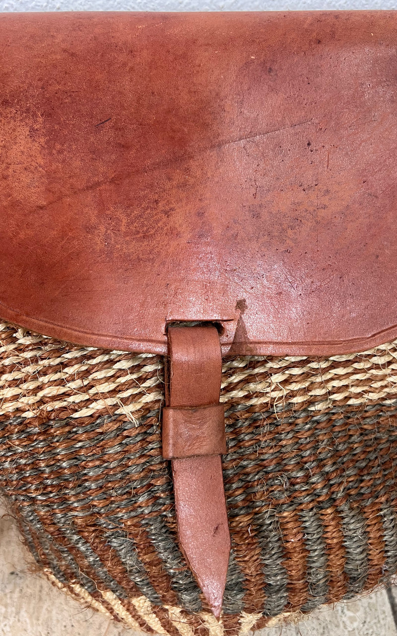 Vintage Large African Raffia Bag