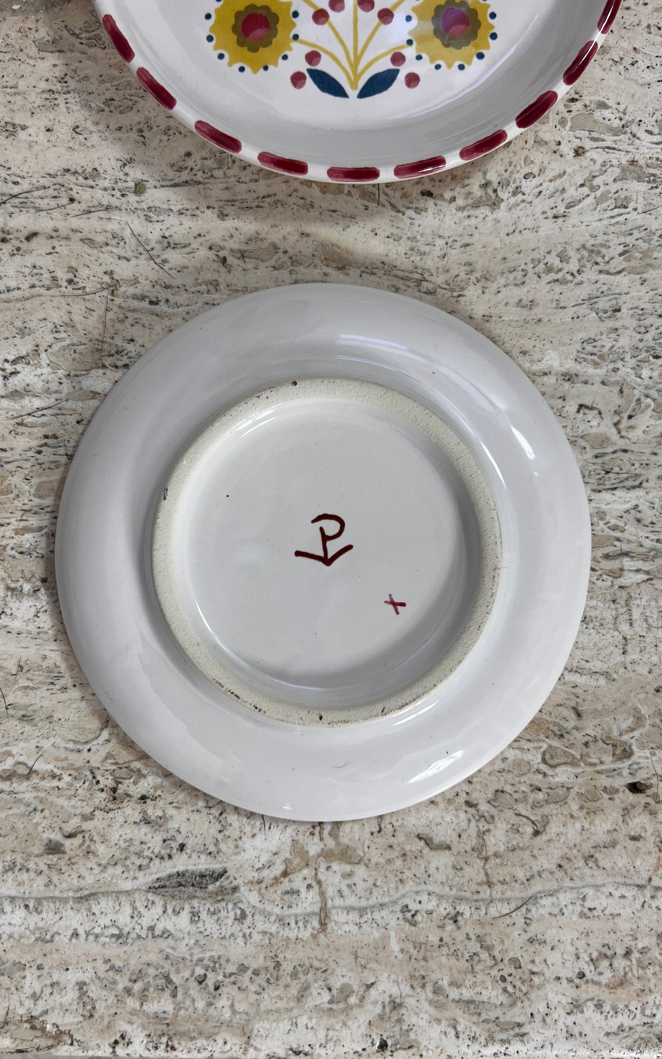 Vintage Hand-Painted Ceramic Coasters – Set of 4