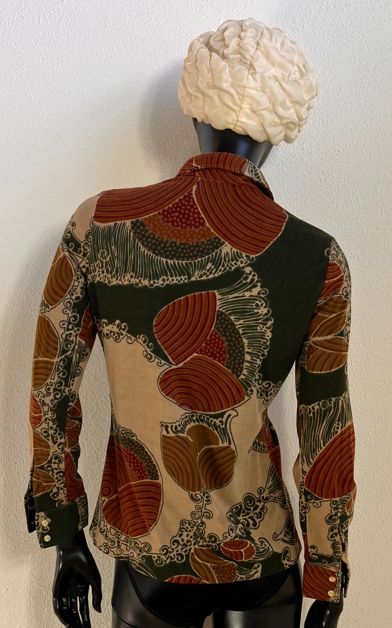 Vintage 1970s Saint Clair Paris Psychedelic Print Shirt