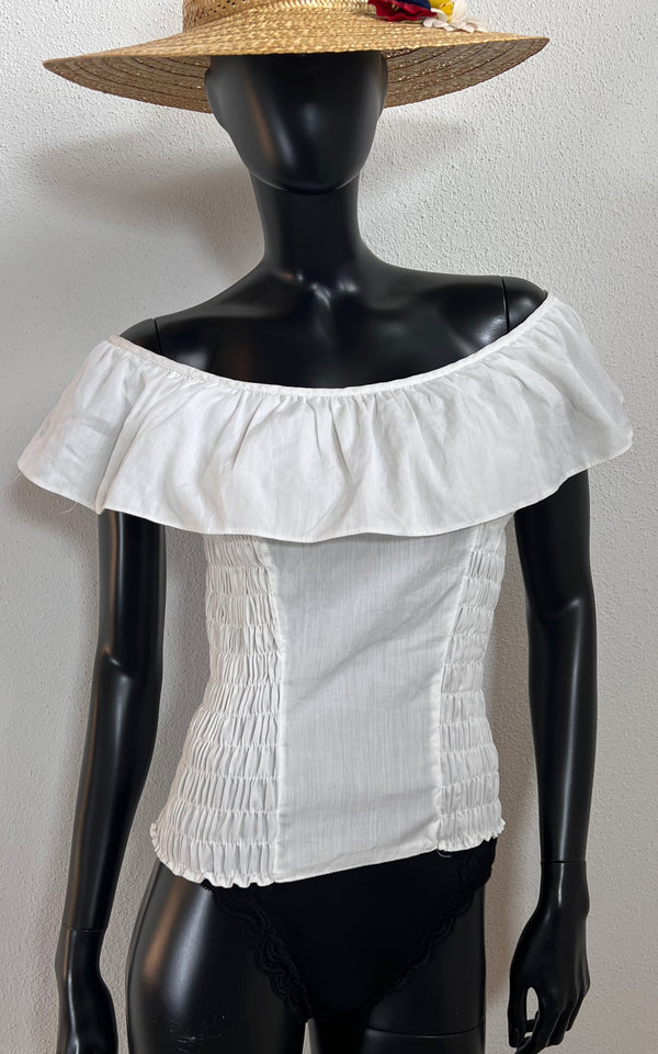Vintage 70s Off Shoulder Top