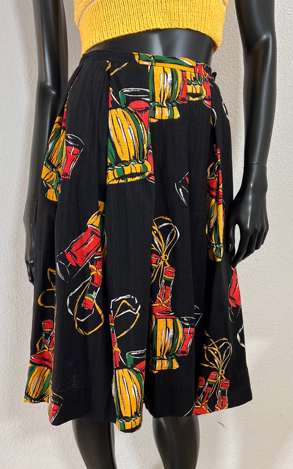 Vintage 50s Greek Bottle Skirt