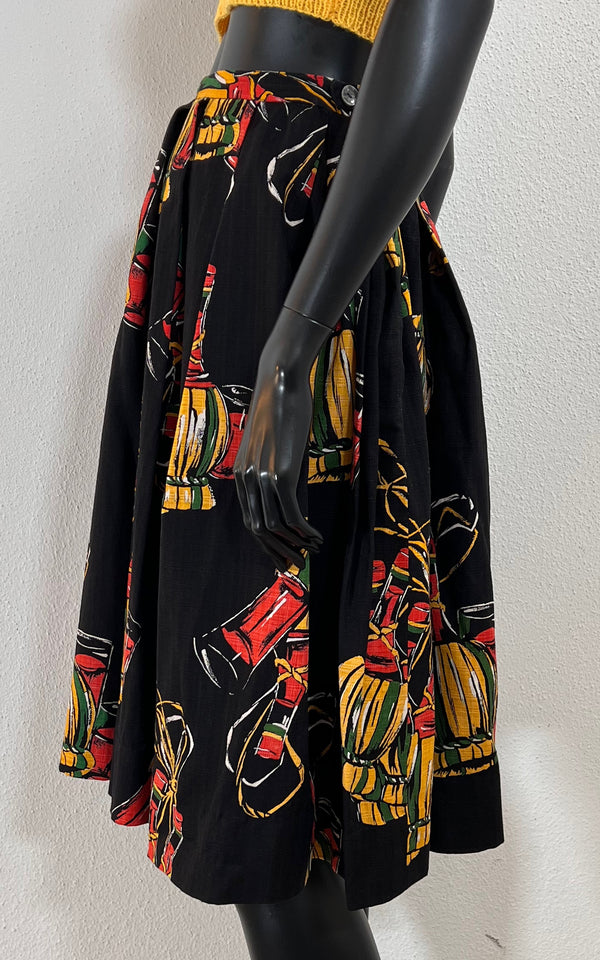 Vintage 50s Greek Bottle Skirt