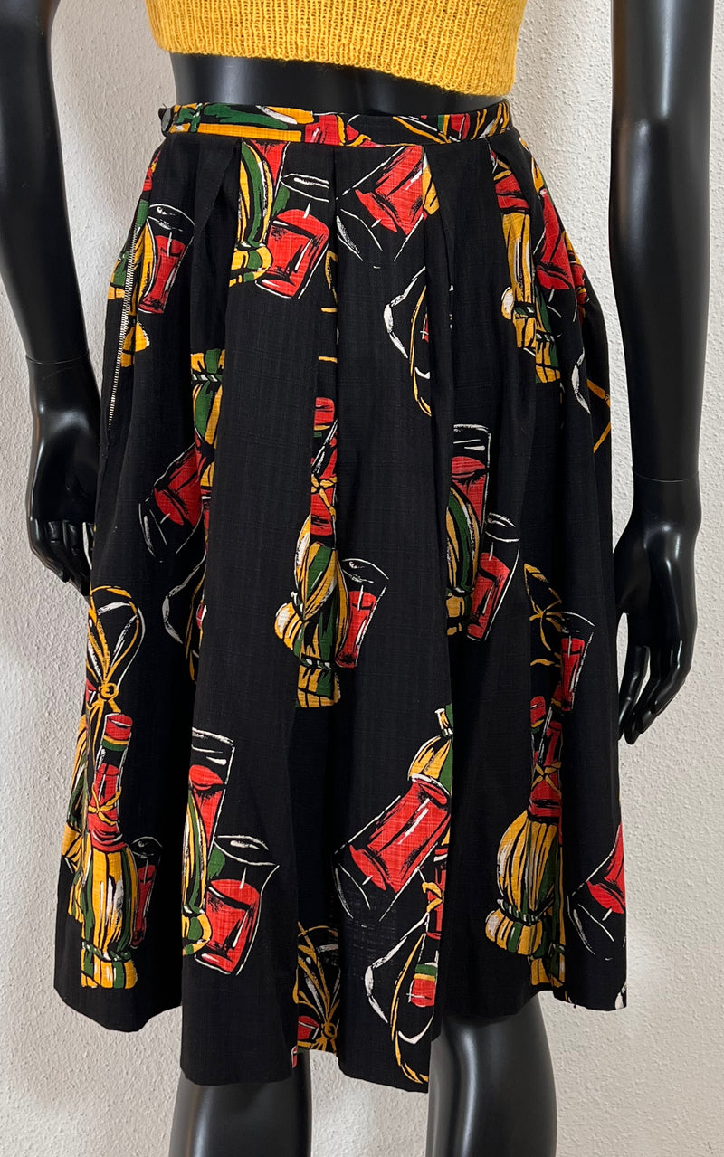 Vintage 50s Greek Bottle Skirt