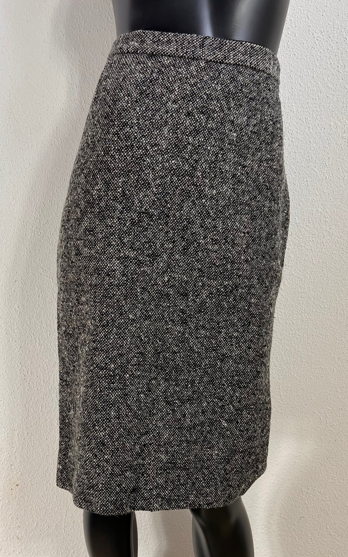Prada Virgin Wool Tweed Pencil Skirt