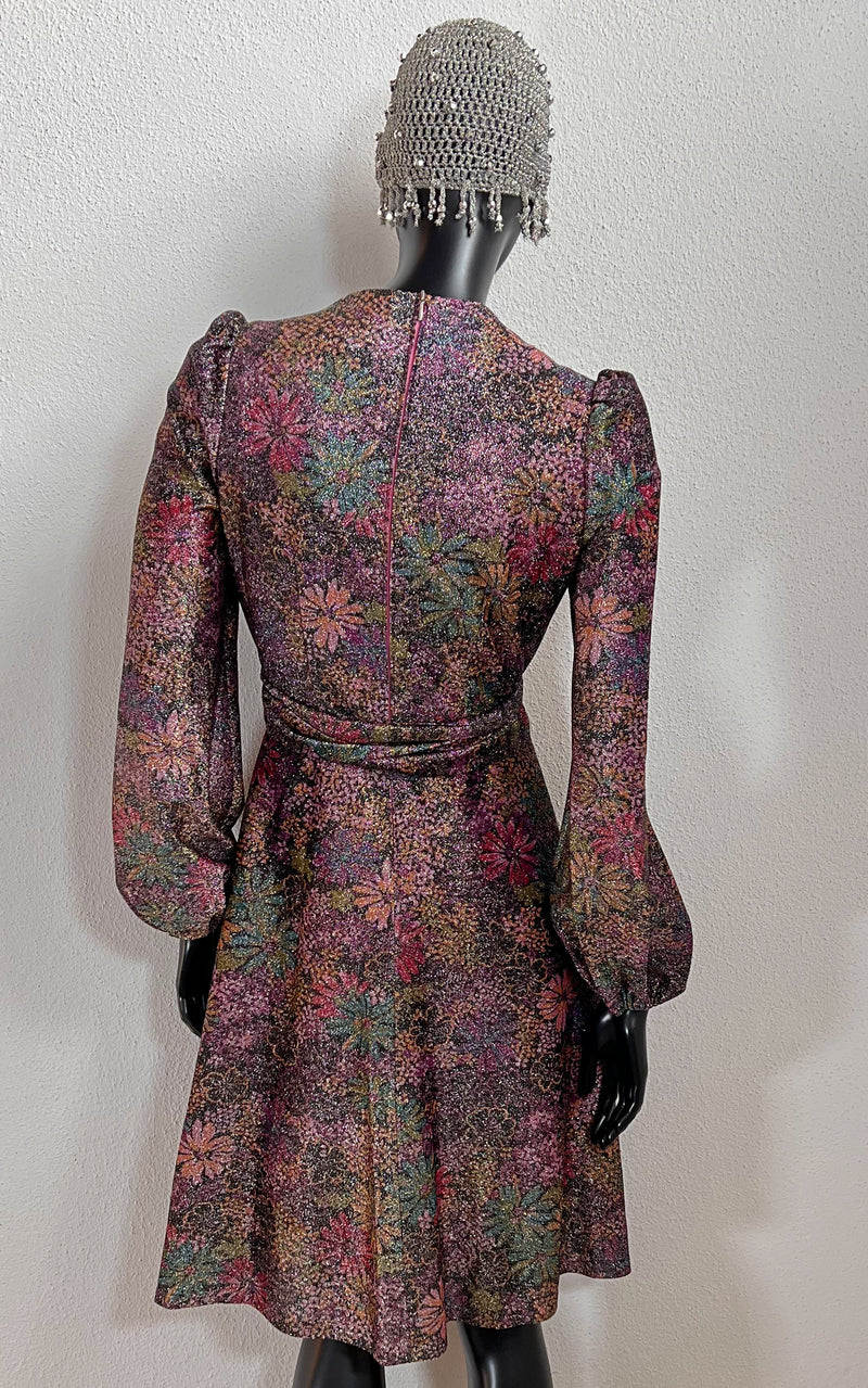 Vintage 70s Lurex Glitter Dress