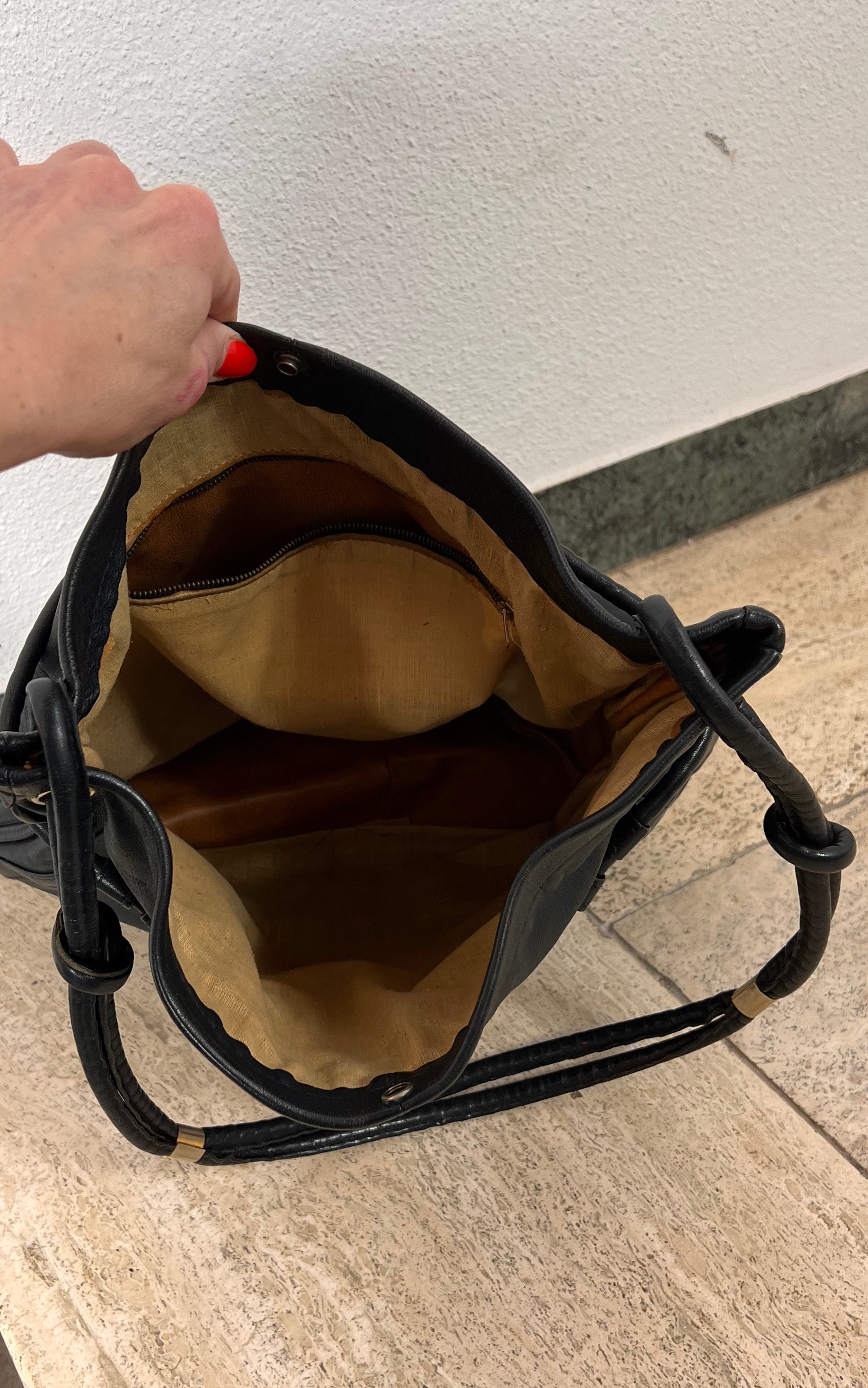 Vintage Leather Pouch Bag