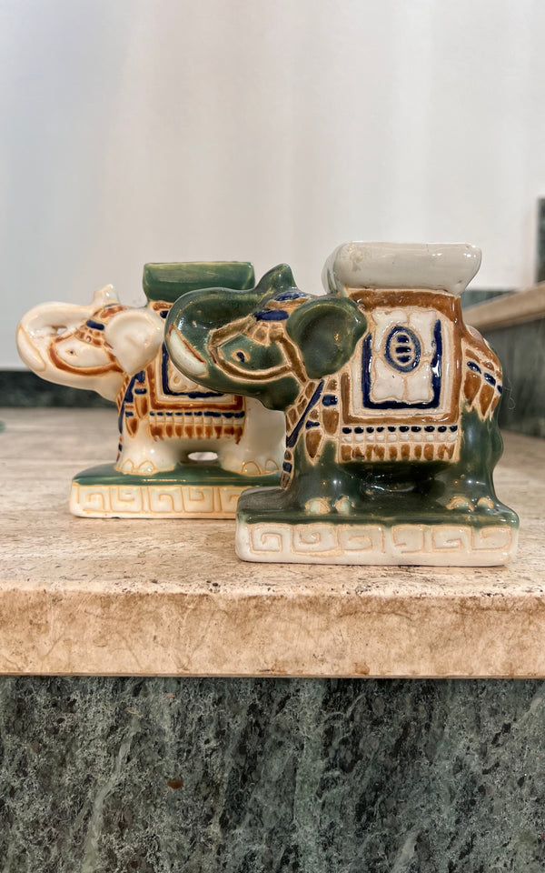 Small Vintage Ceramic Elephants