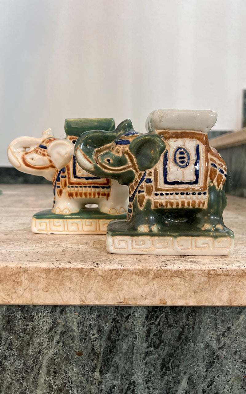 Small Vintage Ceramic Elephants