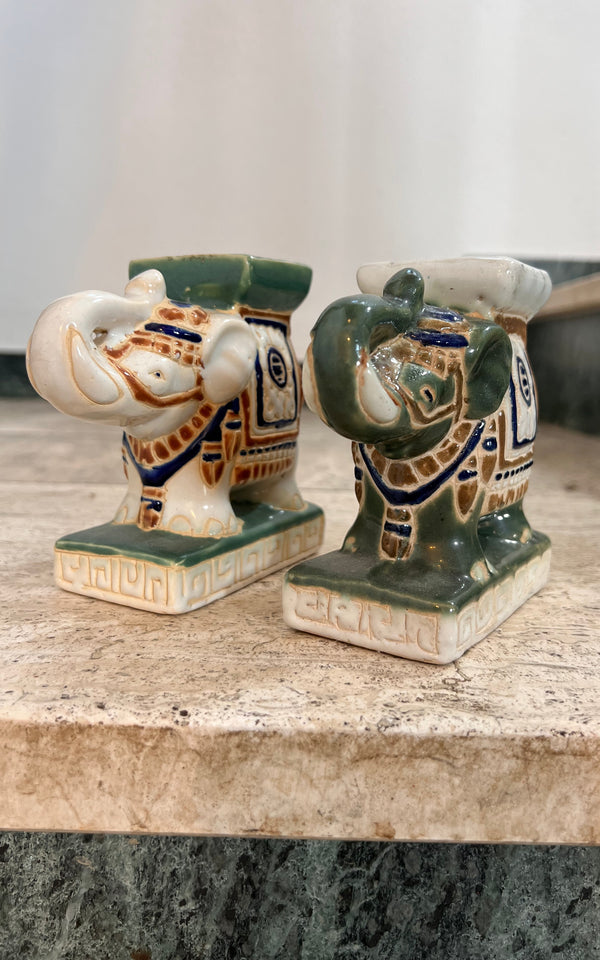 Small Vintage Ceramic Elephants