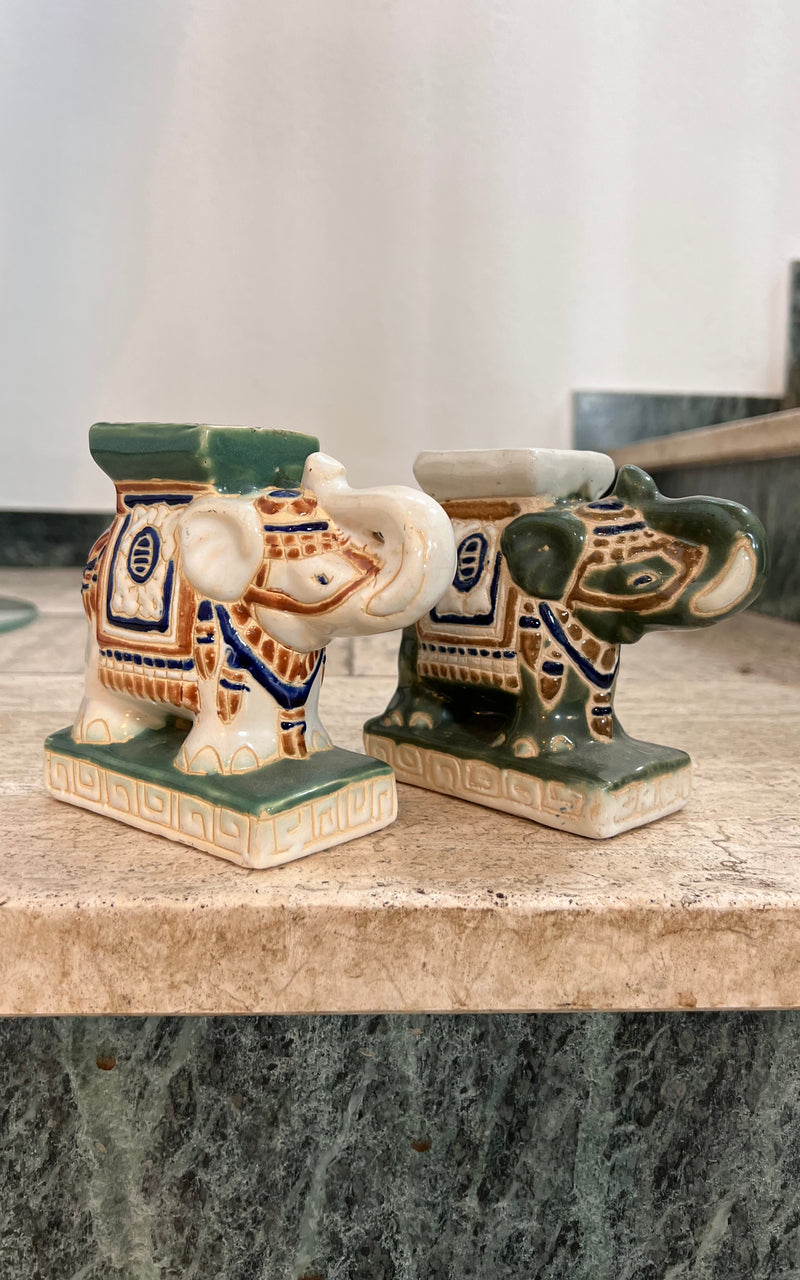 Small Vintage Ceramic Elephants