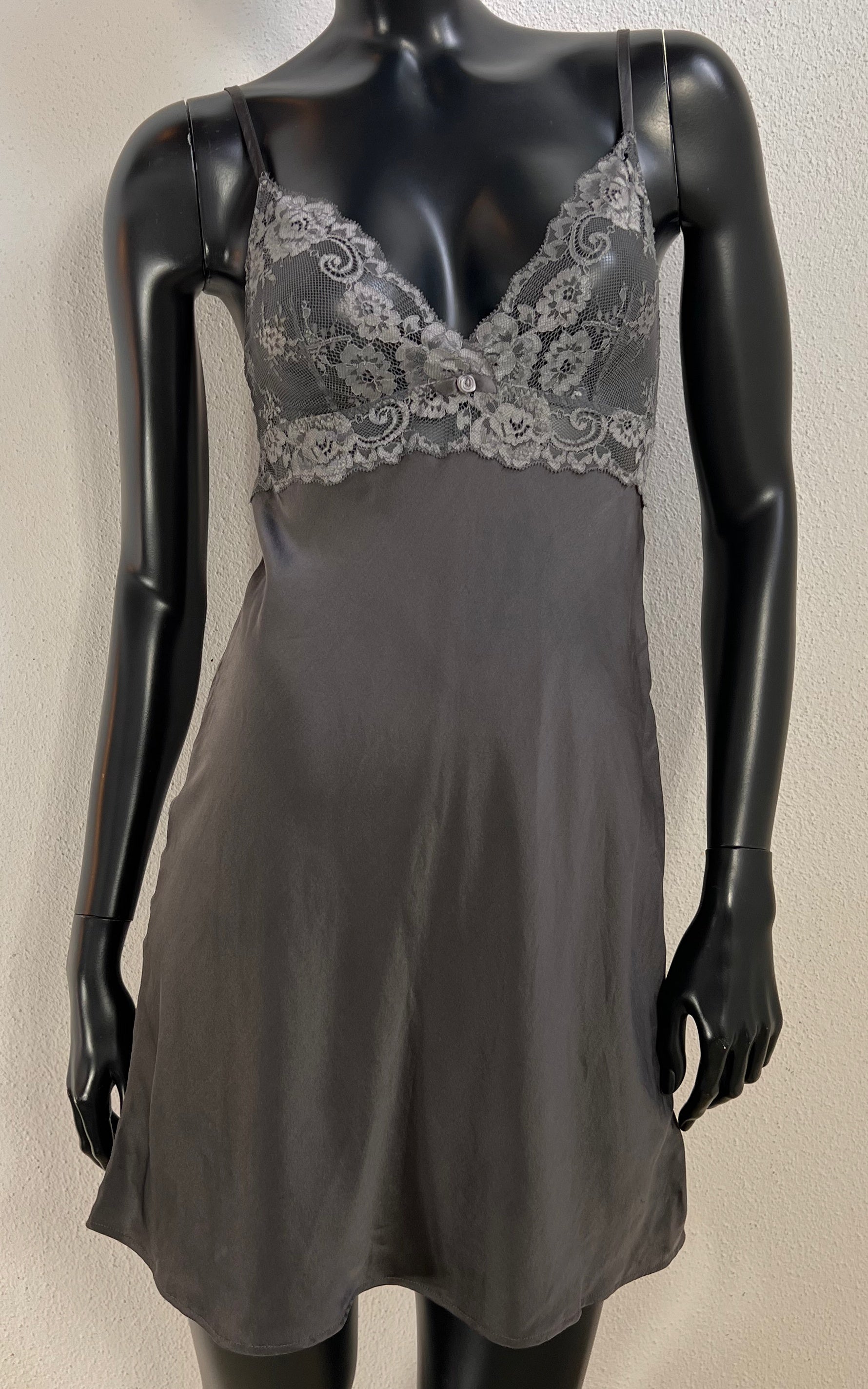 Intimissimi Silk Lace Mini Slip Dress