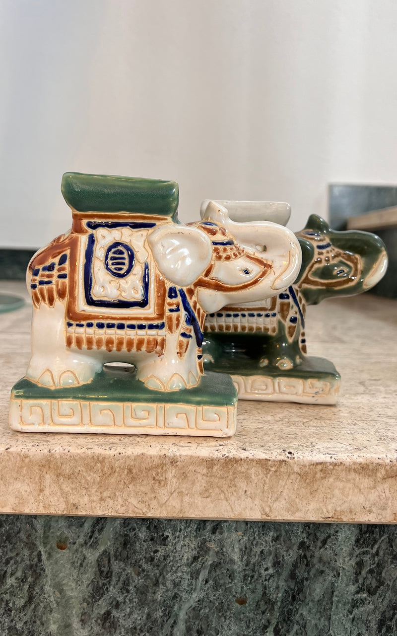 Small Vintage Ceramic Elephants