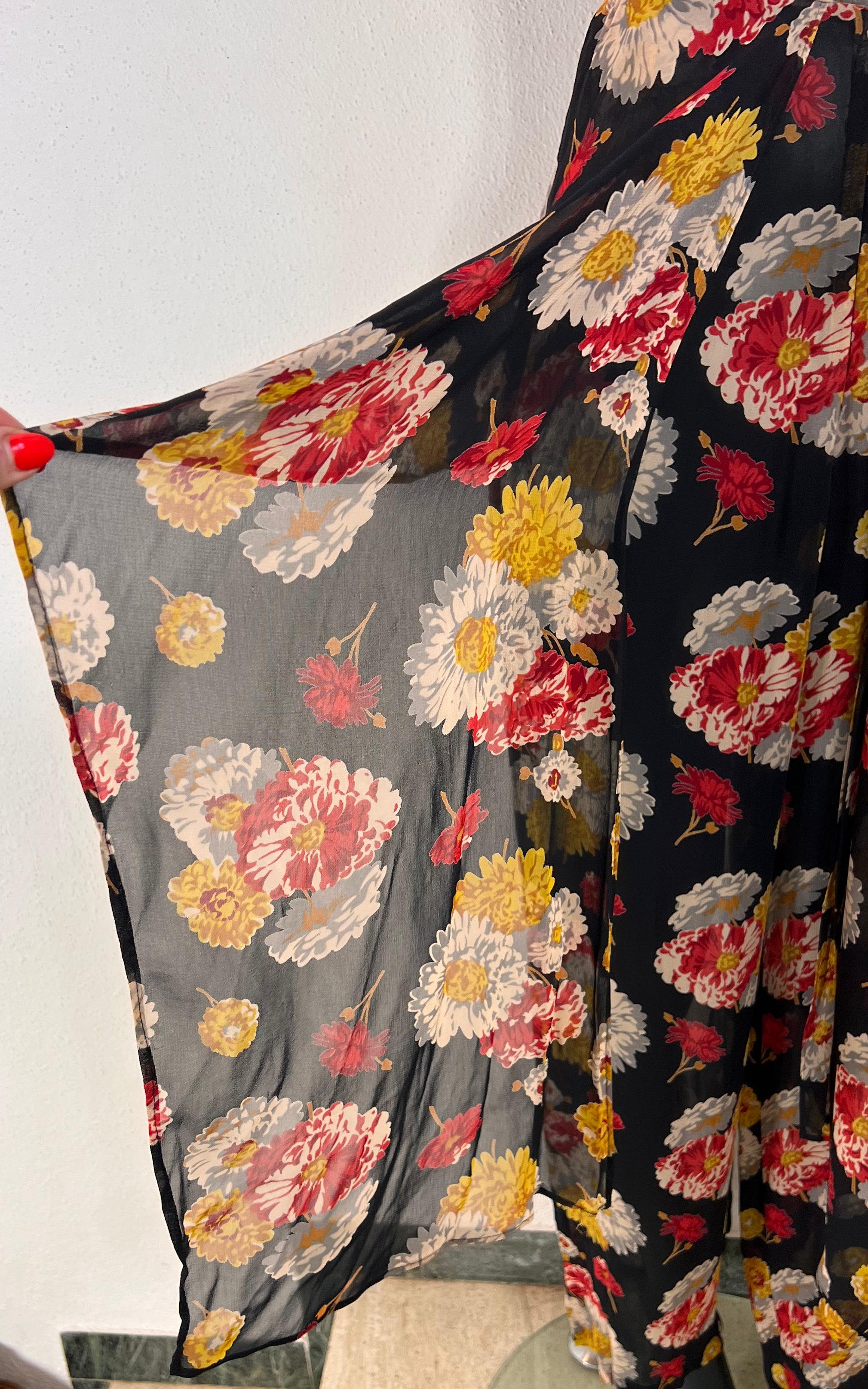 Vintage Lolita Lempicka Flower Silk Pants