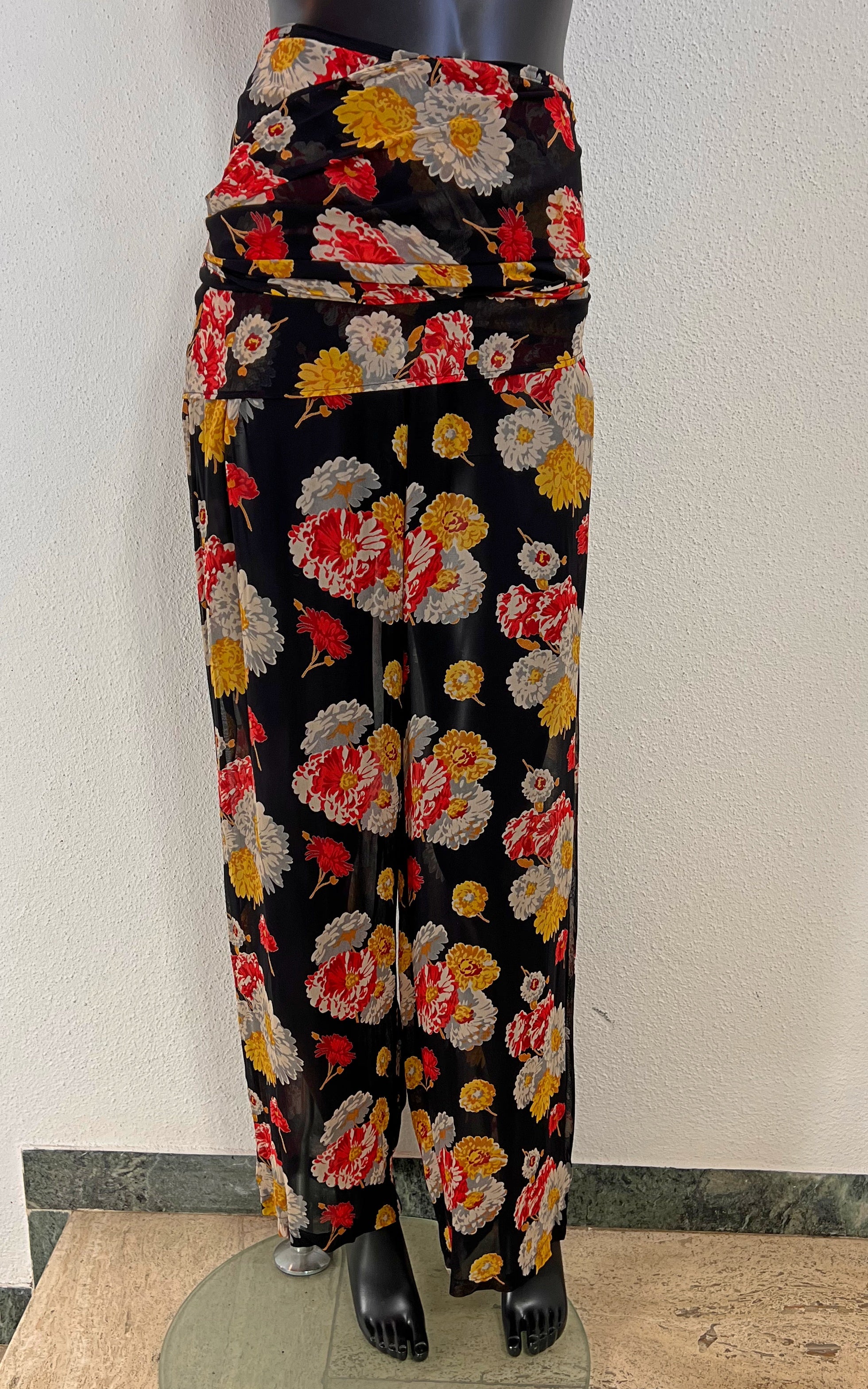 Vintage Lolita Lempicka Flower Silk Pants