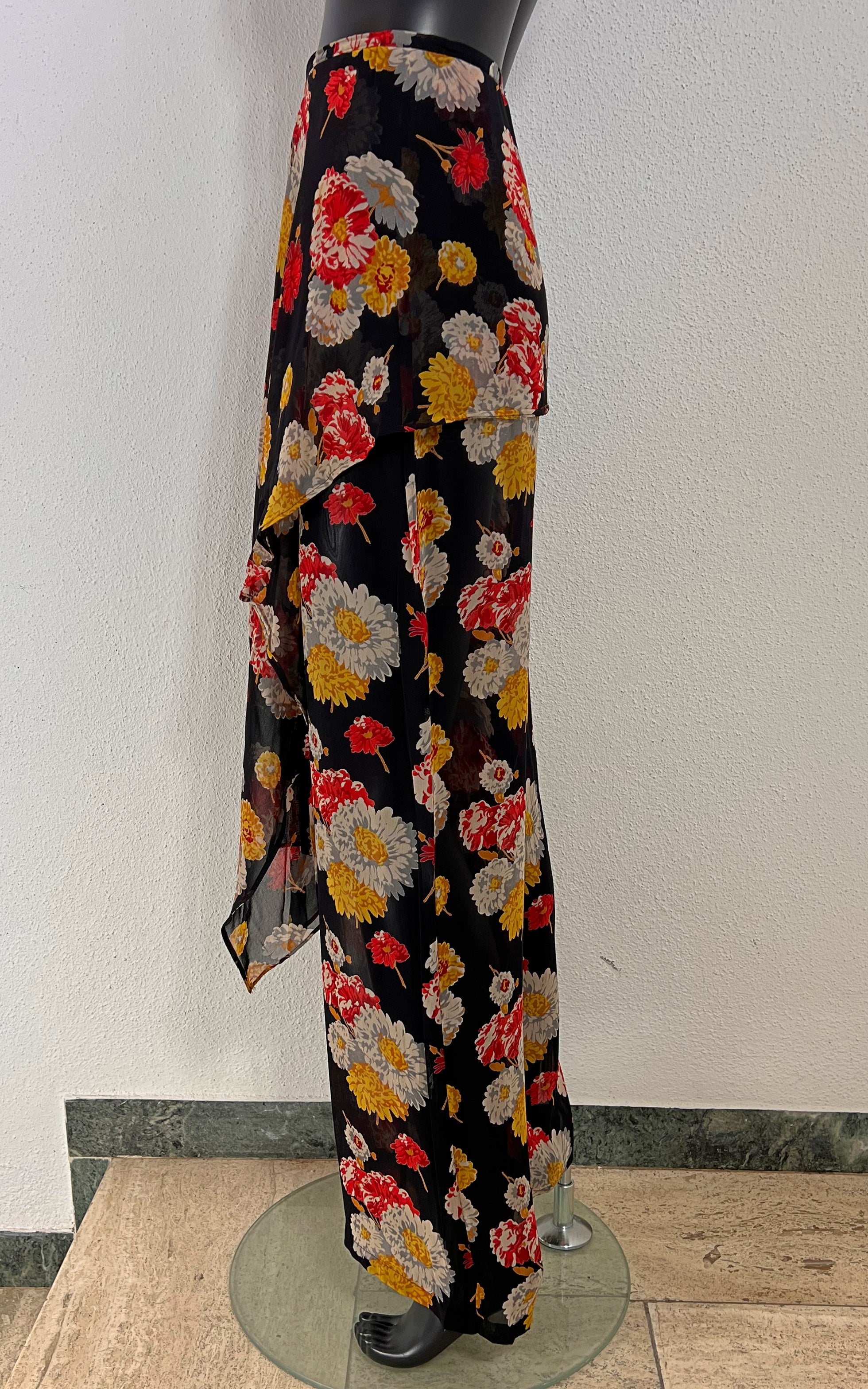 Vintage Lolita Lempicka Flower Silk Pants