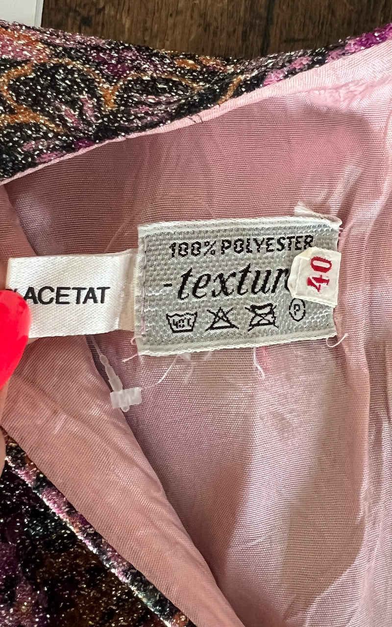 Vintage 70s Lurex Glitter Dress