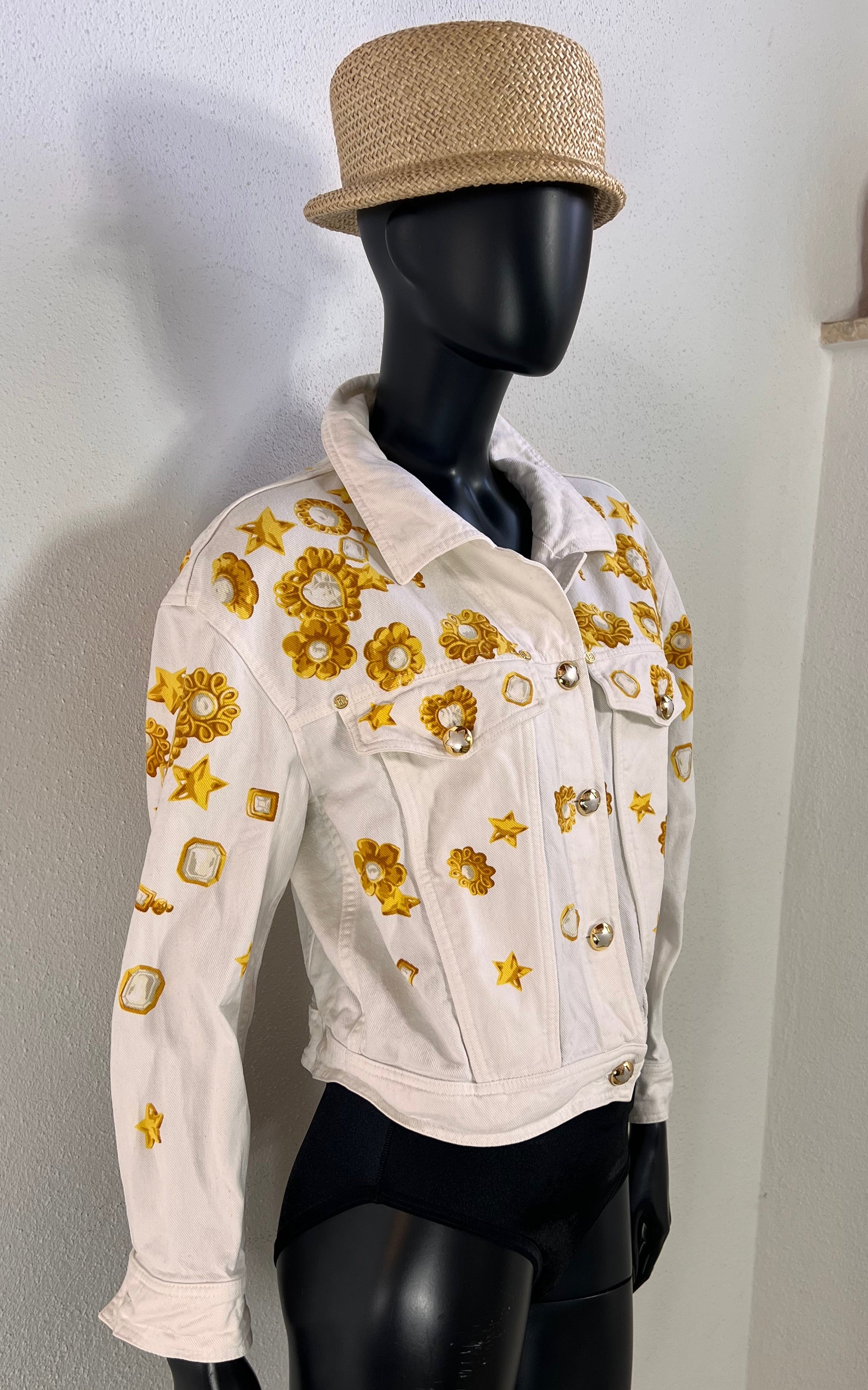 Vintage 90s Escada Gem Denim Jacket
